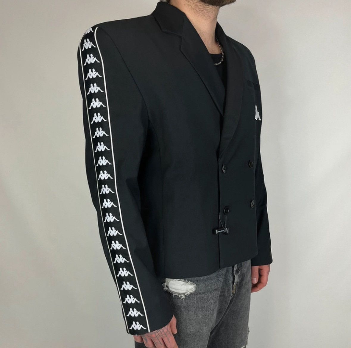 Kappa Kappa x Tommy cash oversize cropped boxy fit jacket Size 50R - 4 Thumbnail