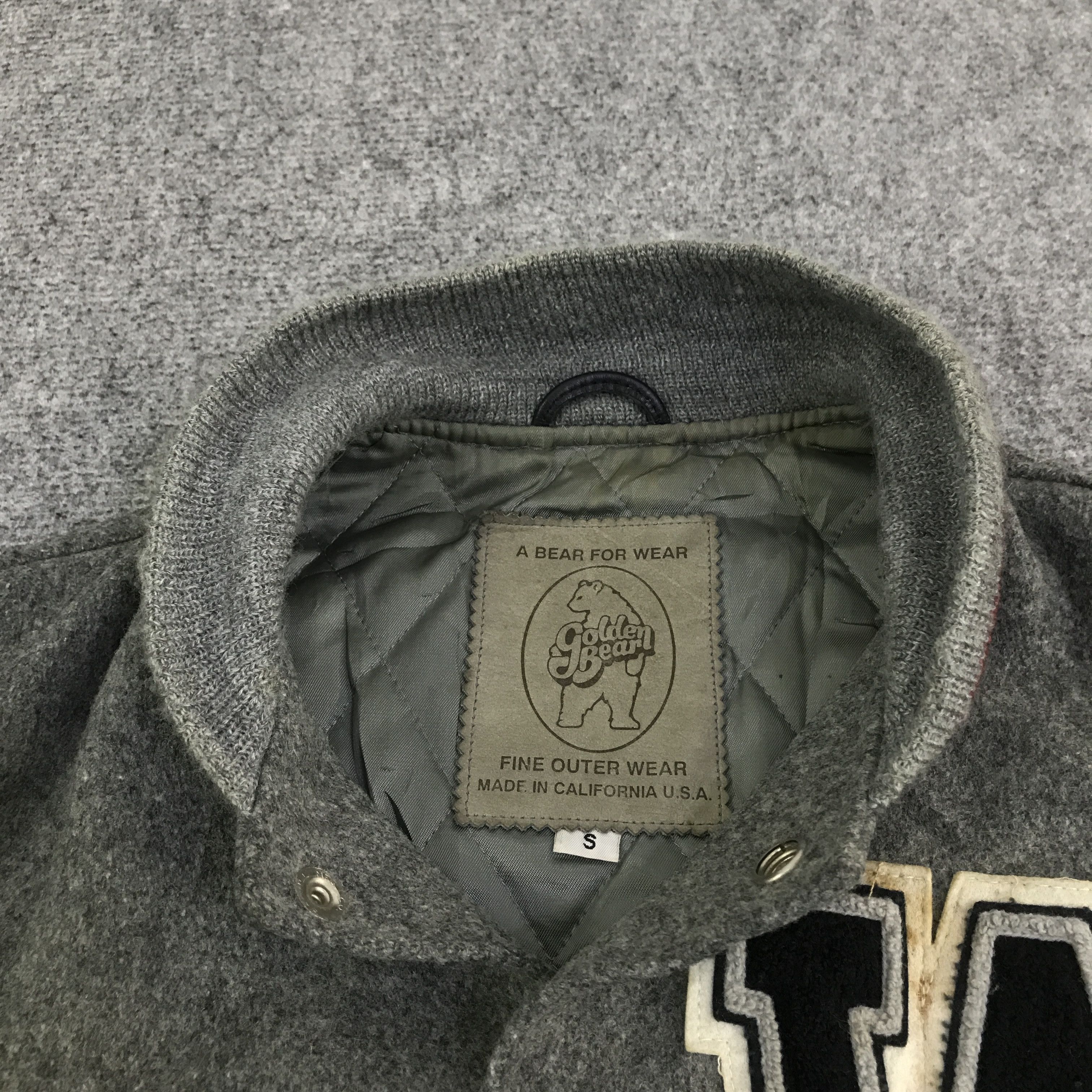 Golden Bear Vintage Golden bear Varsity Sleeve leather jacket K124B5 Size US S / EU 44-46 / 1 - 5 Thumbnail