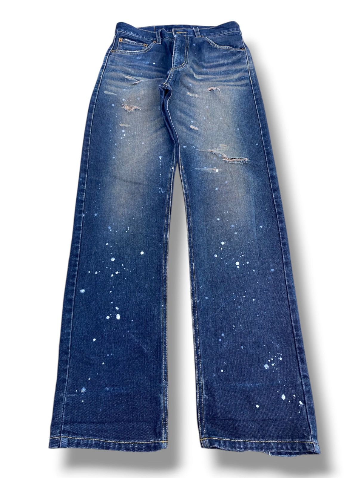 Japanese Brand Japanese Brand Splatter Paint Style Straight Cut Jeans Size US 28 / EU 44 - 1 Thumbnail