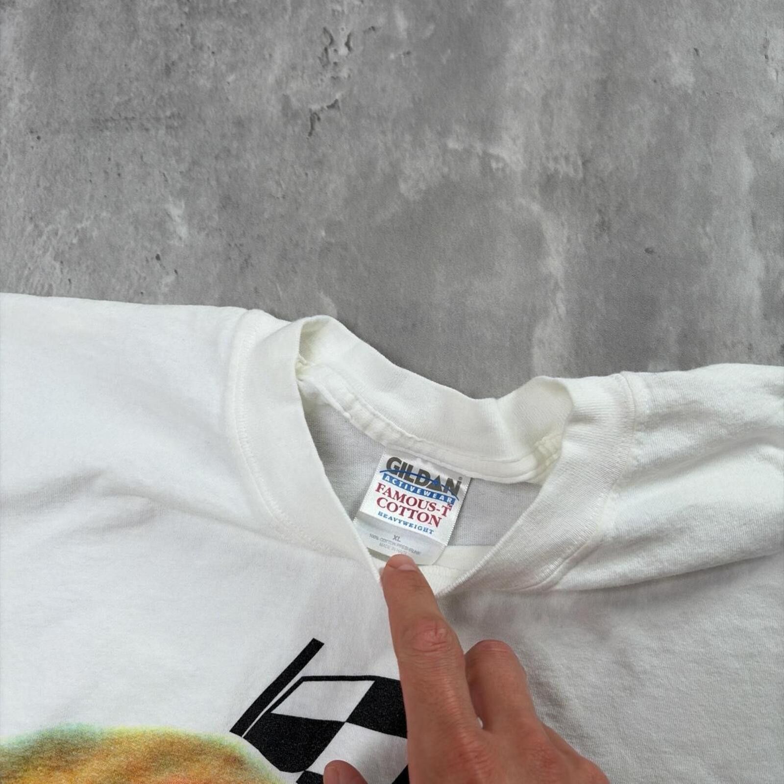 NASCAR Vintage White Nascar Racing T-Shirt Size US XL / EU 56 / 4 - 6 Thumbnail