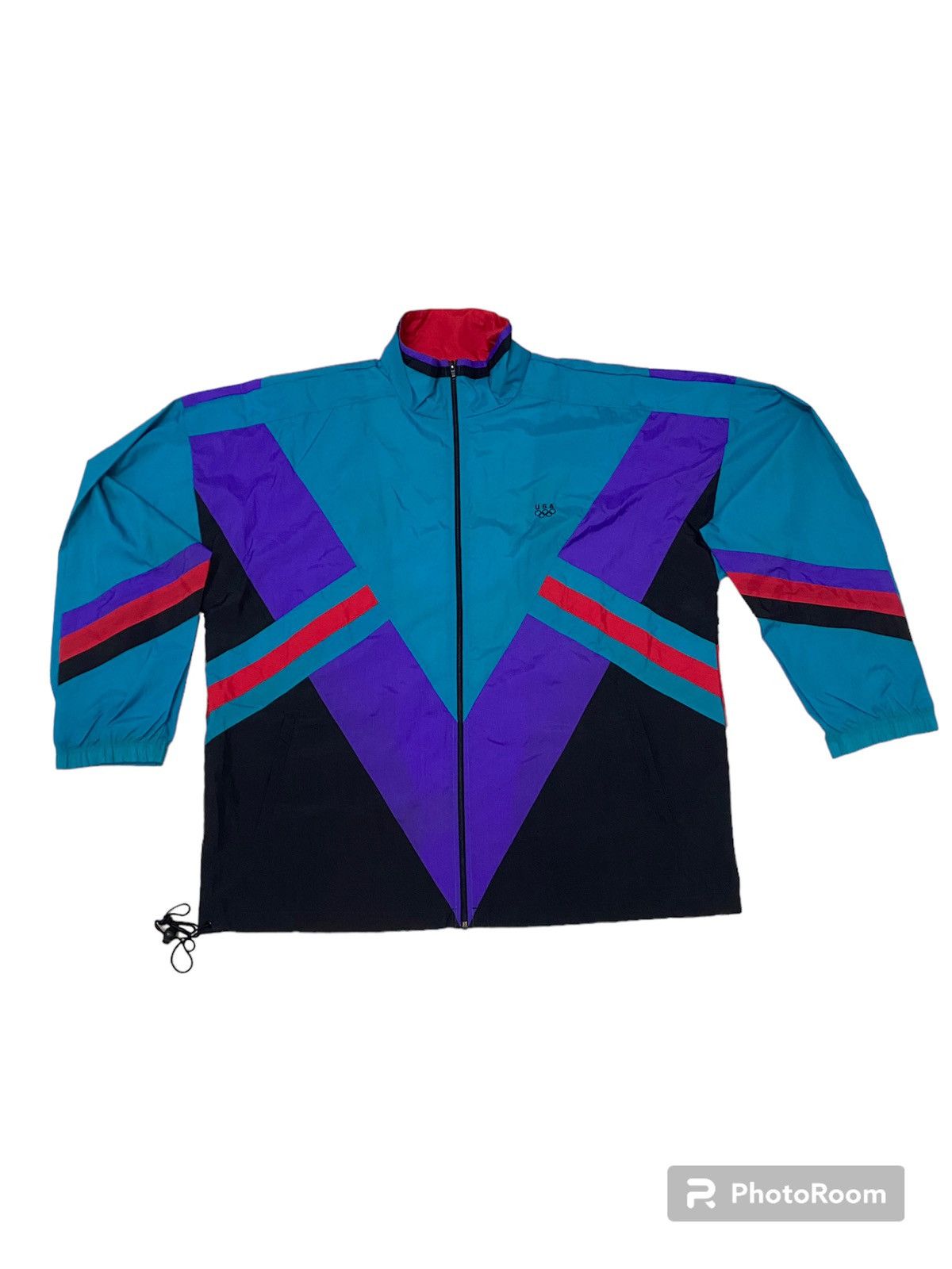 VINTAGE 90s USA OLYMPIC WINDBREAKER JACKET