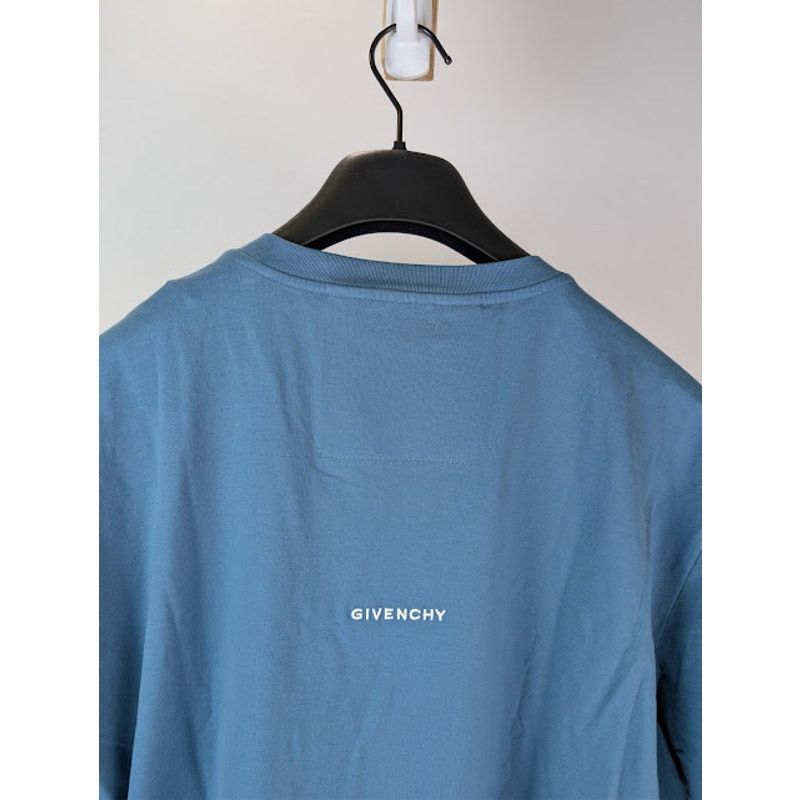 Givenchy o1rshd1 Slim Fit Embroidered Logo T-Shirt in Blue /White 3XL Size US XXL / EU 58 / 5 - 16 Thumbnail