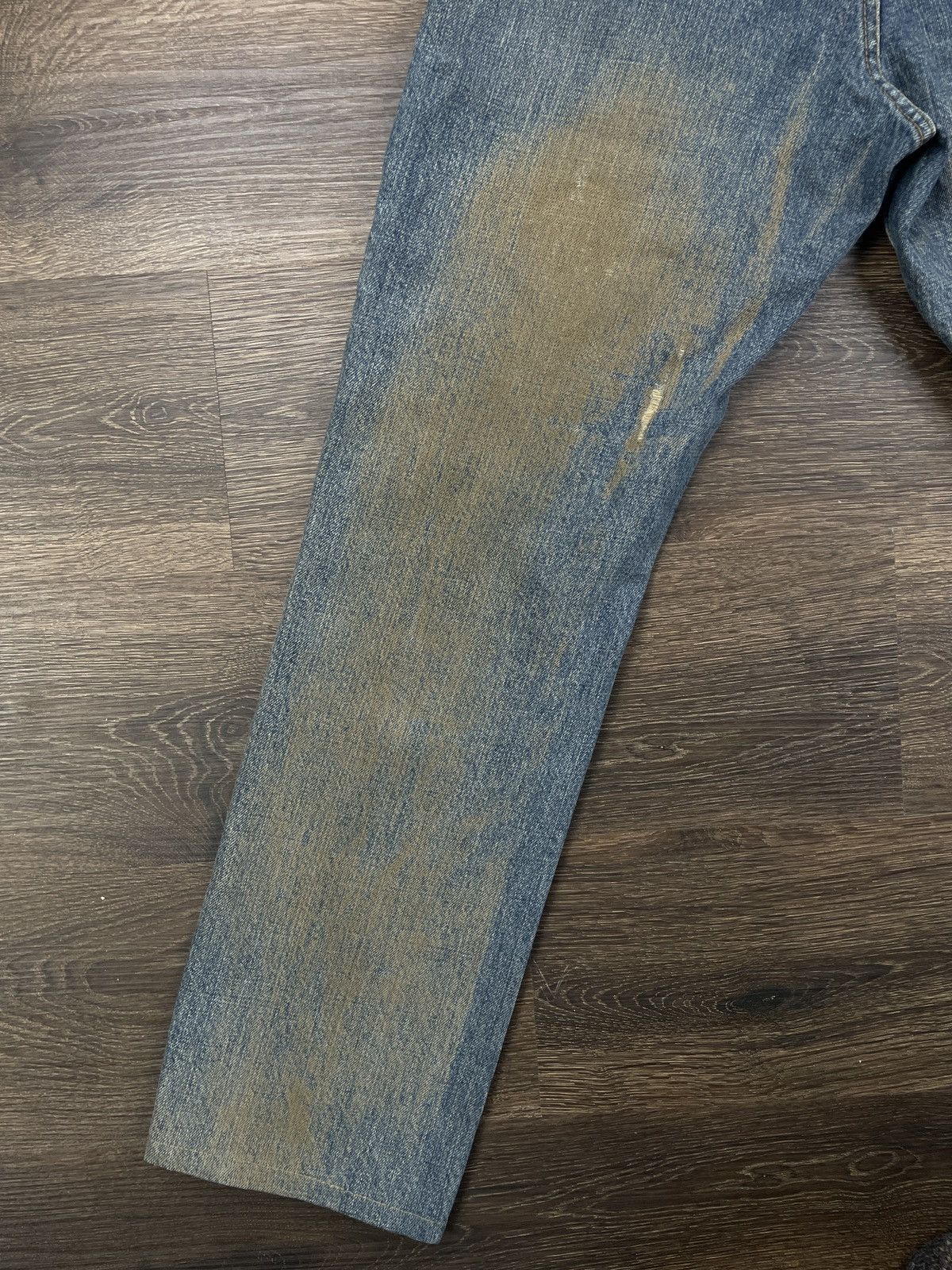Helmut Lang Distressed Mud Denim - Helmut Lang 1998 Size US 31 - 6 Thumbnail