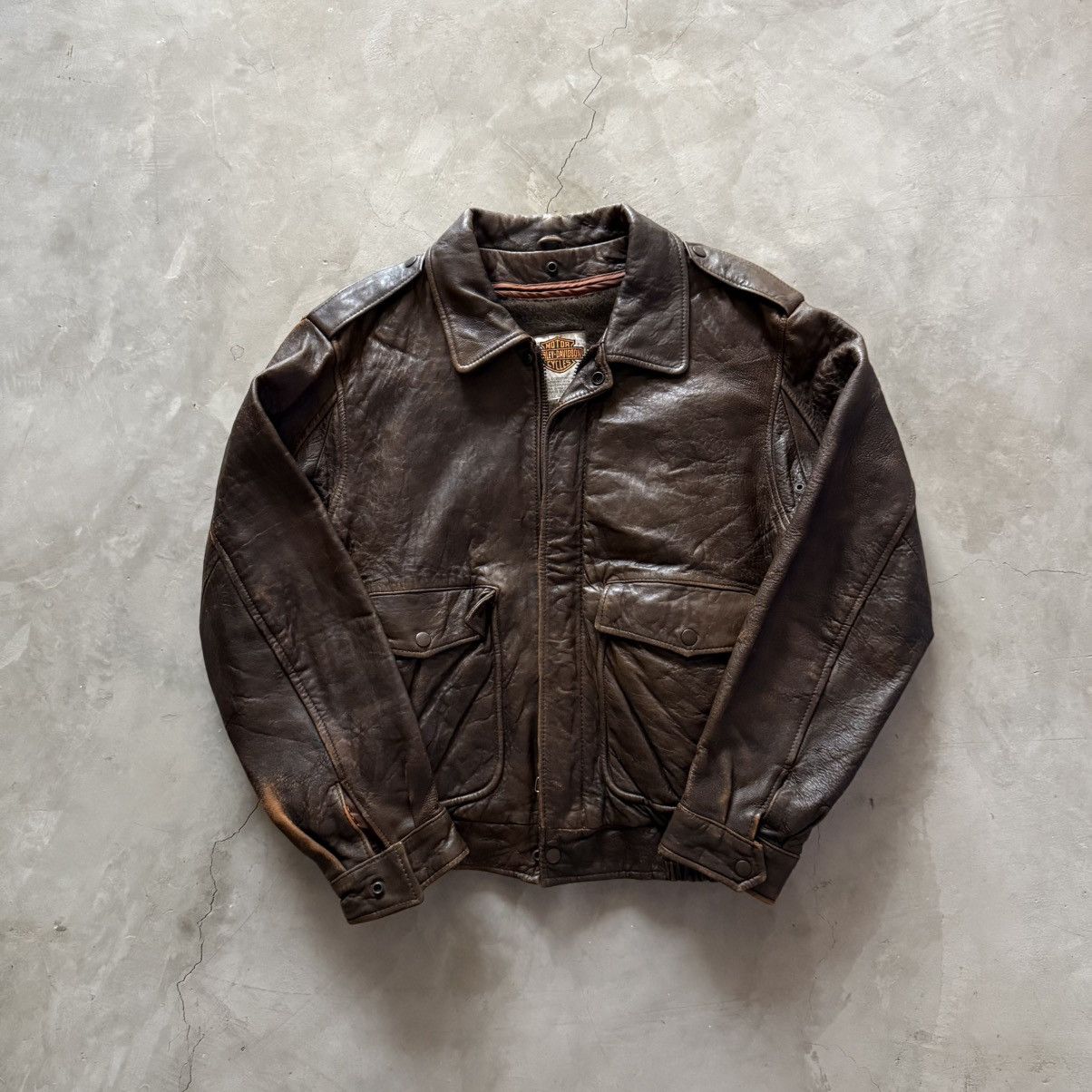 Harley Davidson 90's Harley Davidson Rider Leather Jacket Size US M / EU 48-50 / 2 - 1 Thumbnail