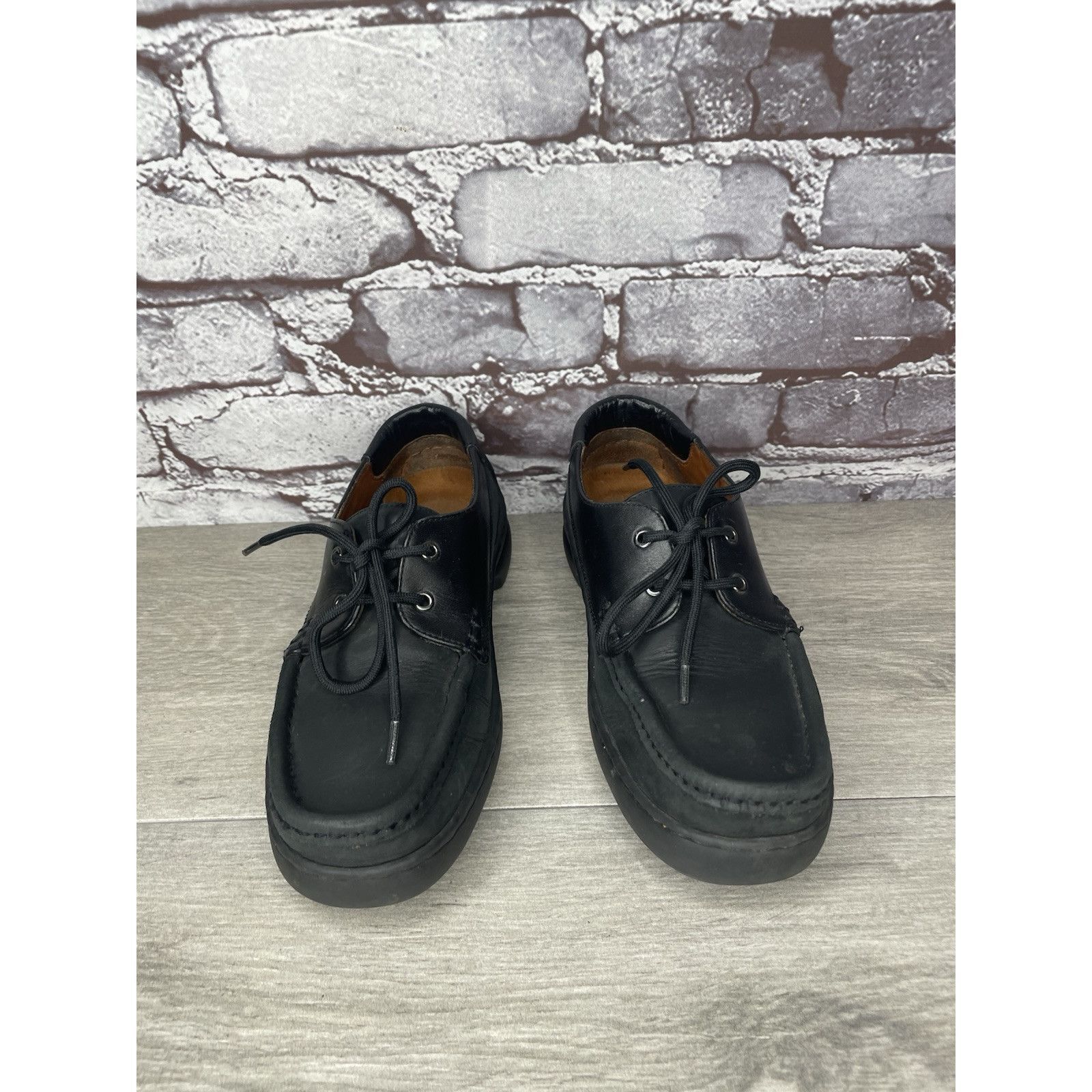 Bally Bally Grimsela Black Leather Moc Toe VTG Oxfords Shoes Women Size US 5.5 / IT 35.5 - 21 Thumbnail