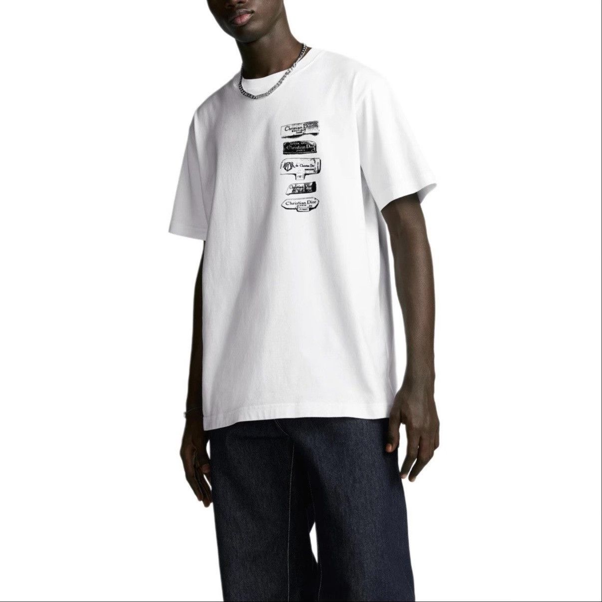 Dior DIOR SS25 Flocked Logo Short Sleeve Tee XS Size US XS / EU 42 / 0 - 6 Thumbnail
