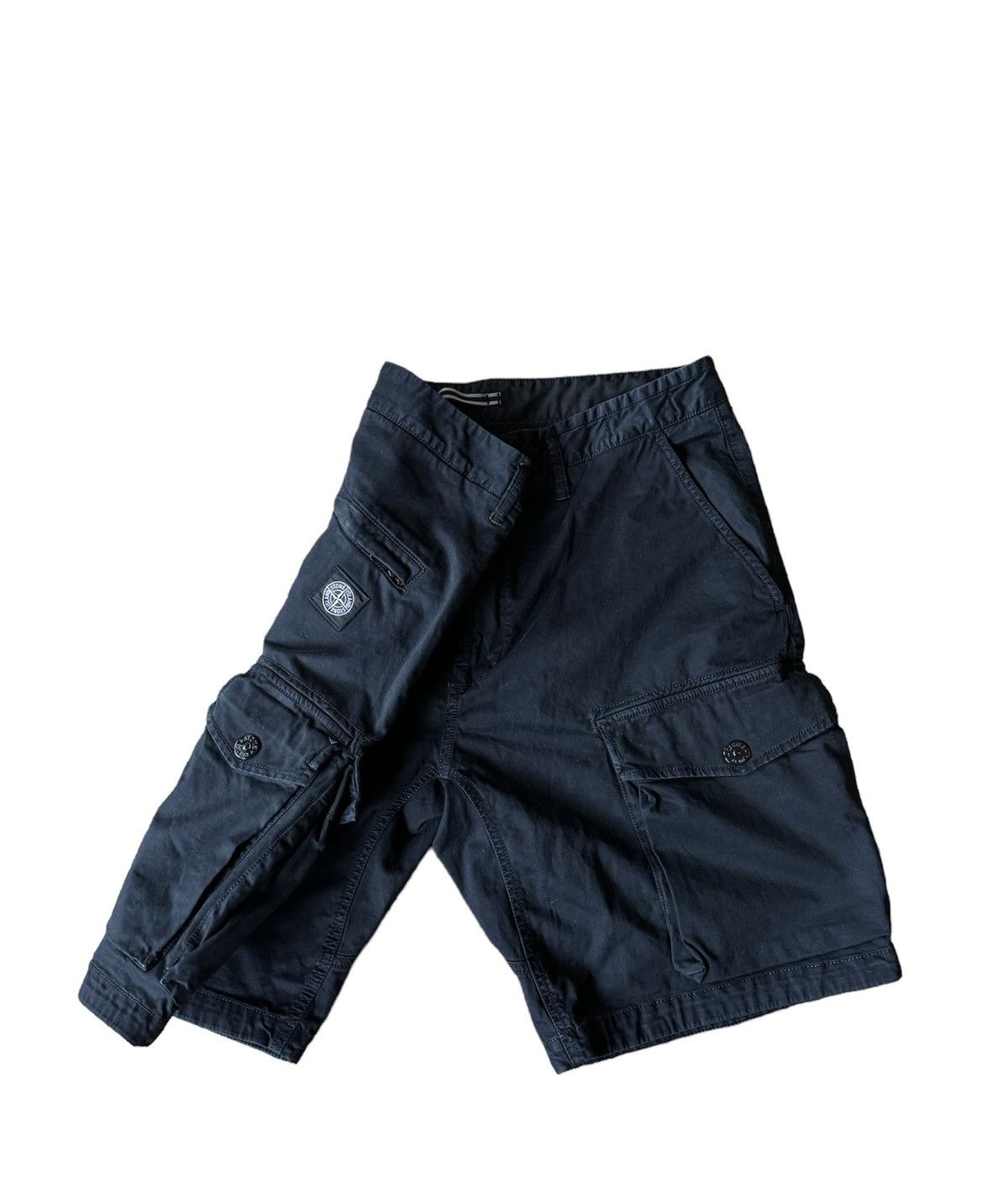 image of Stone Island Multipocket Shorts/Stone Island Patch Shorts in Black, Men's (Size 36)