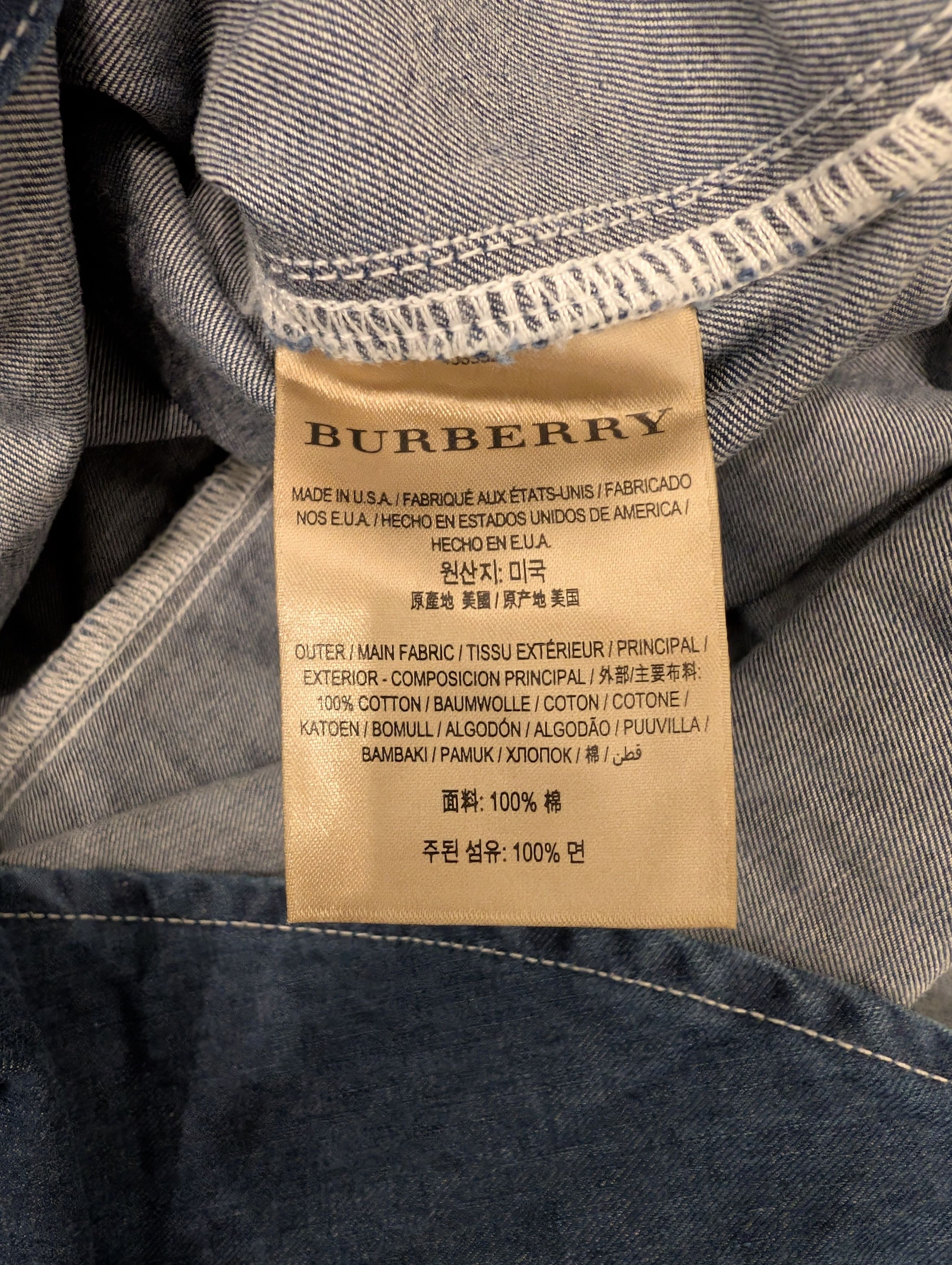 Burberry Burberry Button Down Denim High-Low Blue Jean Shirt Dress Size S / US 4 / IT 40 - 4 Thumbnail