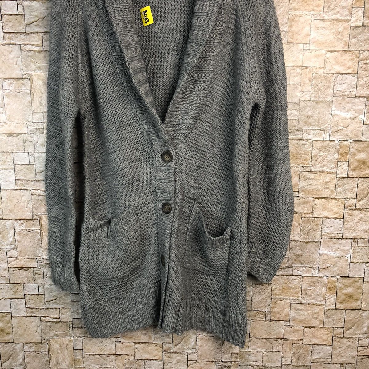 Homespun Knitwear × Index Index Grey Cardigan Knitwear #A903 Size US M / EU 48-50 / 2 - 3 Thumbnail