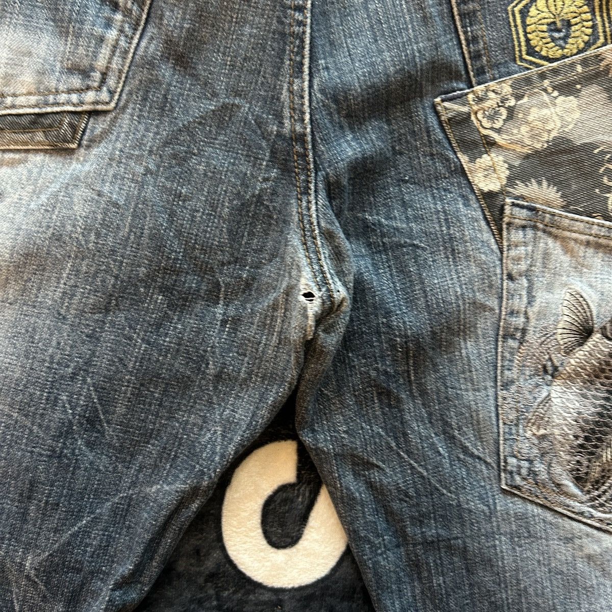 Karakuri Tamashii Karakuri Koi Layered Pocket Denim Size US 35 - 4 Thumbnail