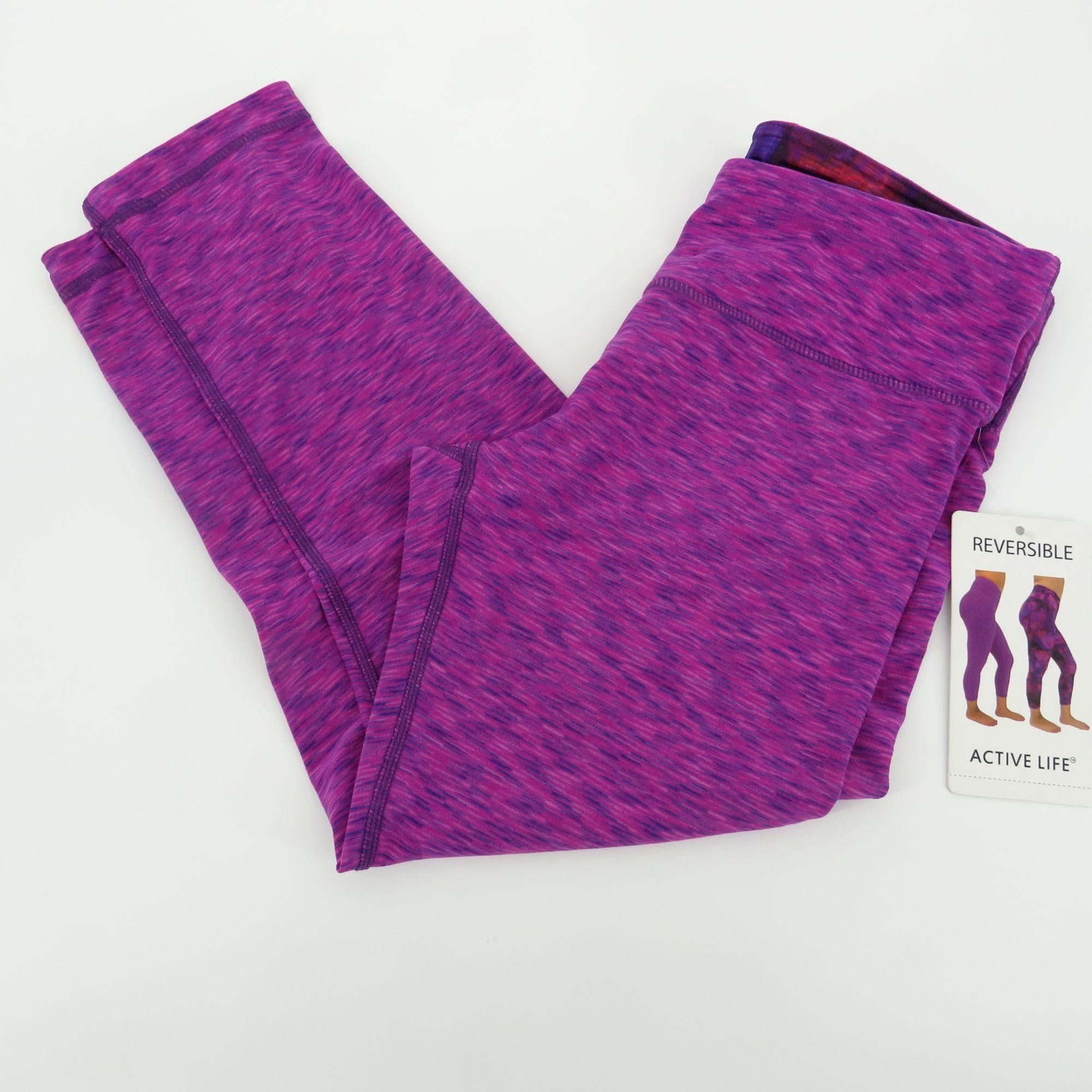 Other Active Life Reversible Womens Fuschia Leggings Small NWT $78 Size 26" / US 2 / IT 38 - 3 Thumbnail