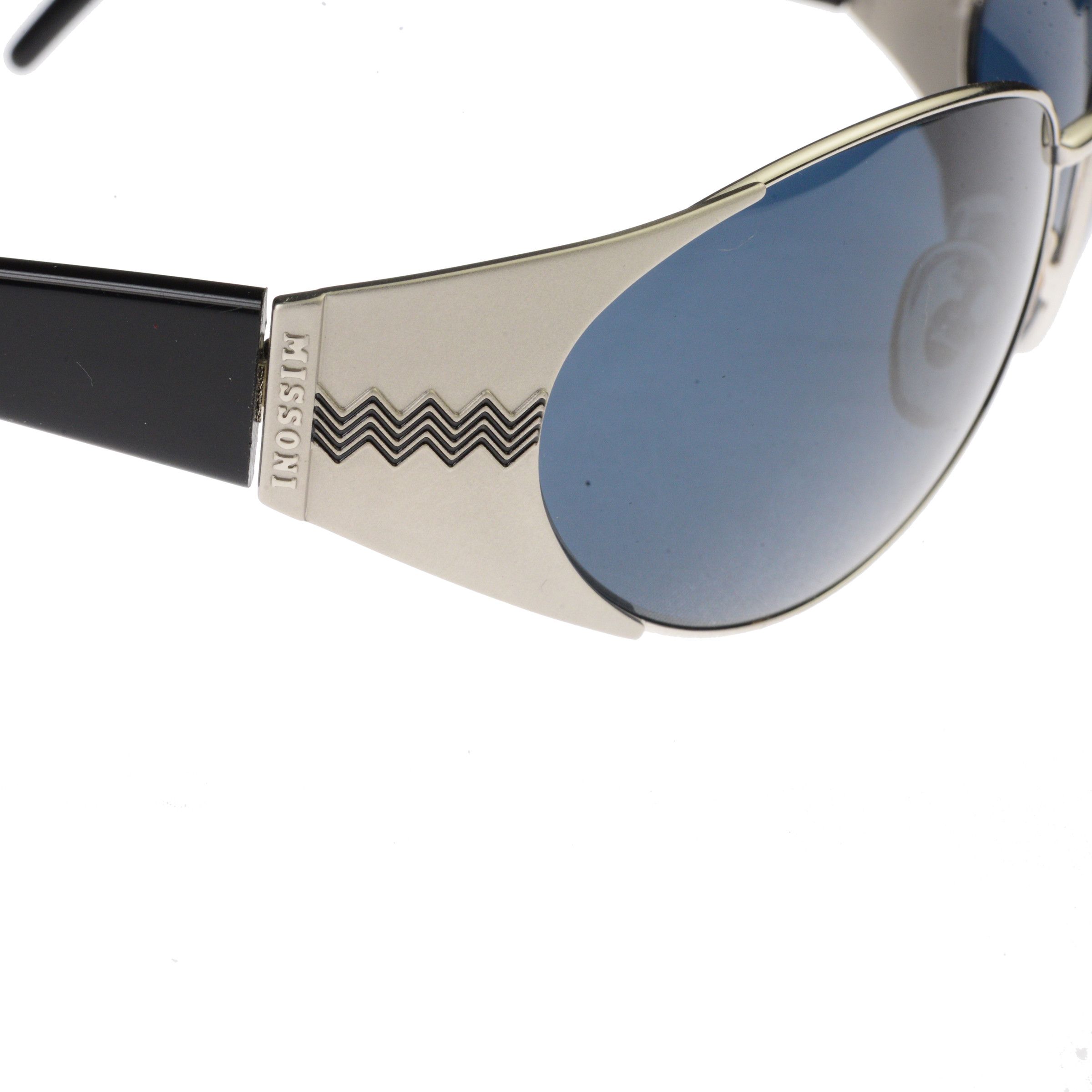 Missoni Missoni 90s Wraparound Silver and Black Sunglasses Size ONE SIZE - 3 Thumbnail