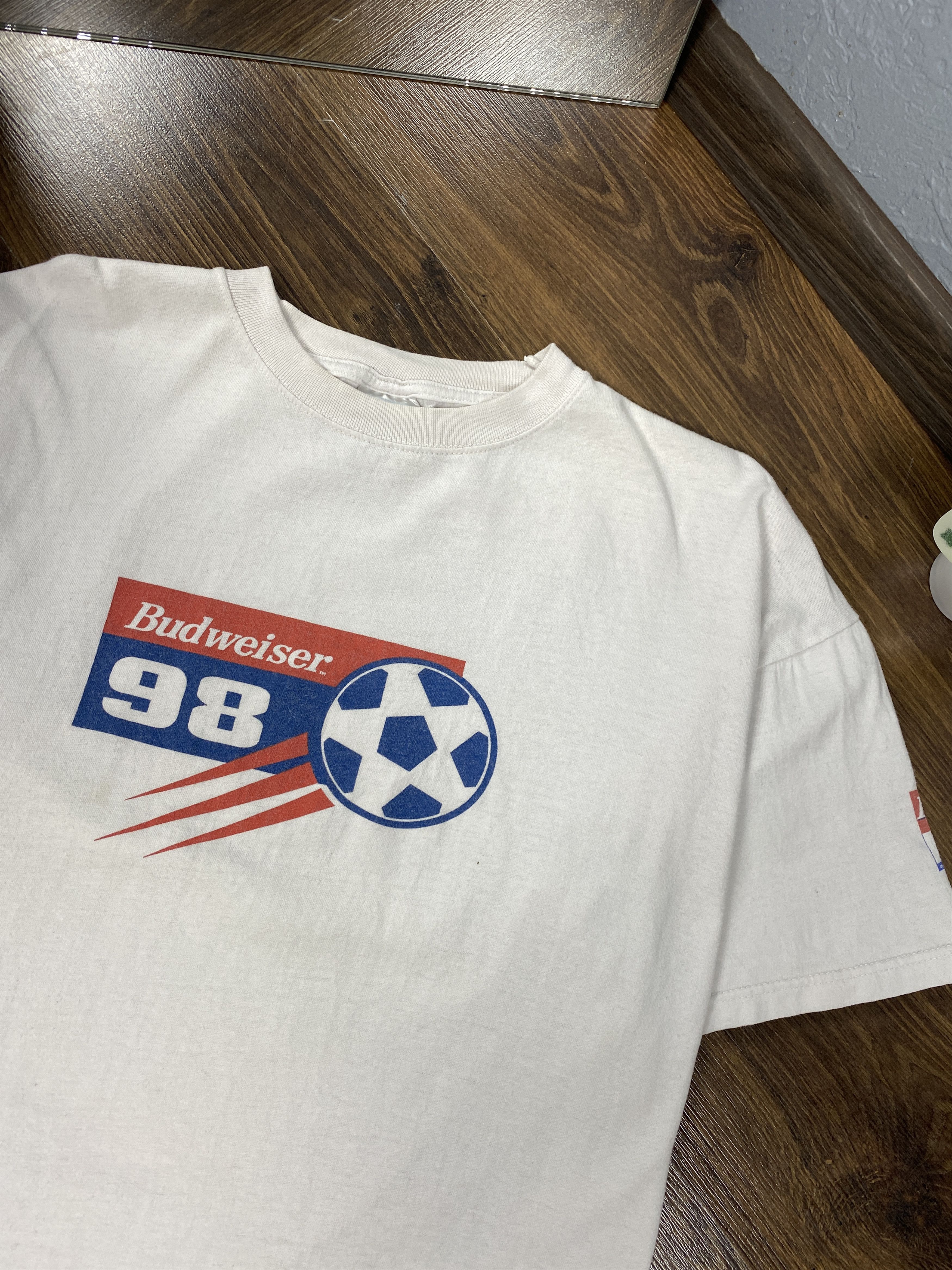 Budweiser Budweiser 1998 vintage France world cup t-shirt Size US XL / EU 56 / 4 - 2 Thumbnail
