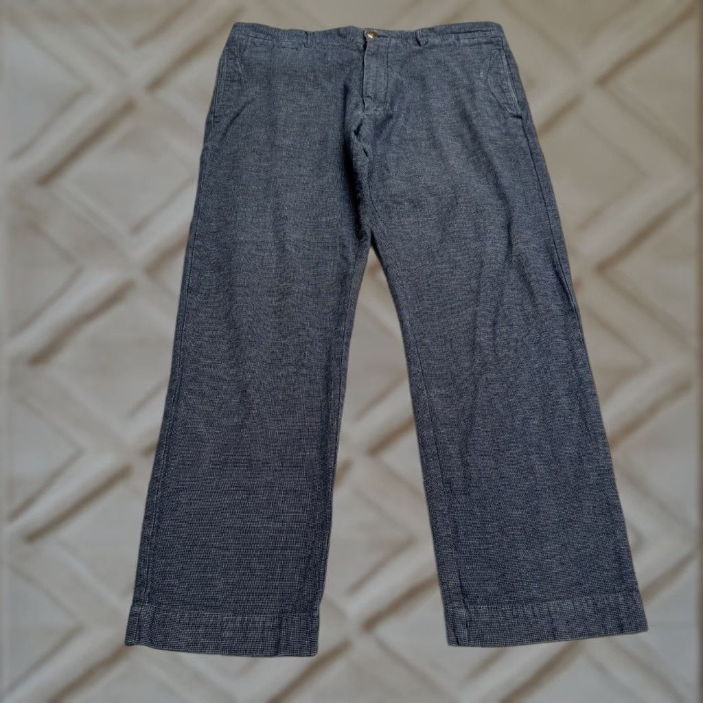 Bonobos Grayers Bonobos Chino Pants Mens 36x30 Blue Micro Check Straight Leg Cotton Workwear Comfort Regular Mens Size US 36 / EU 52 - 1 Thumbnail