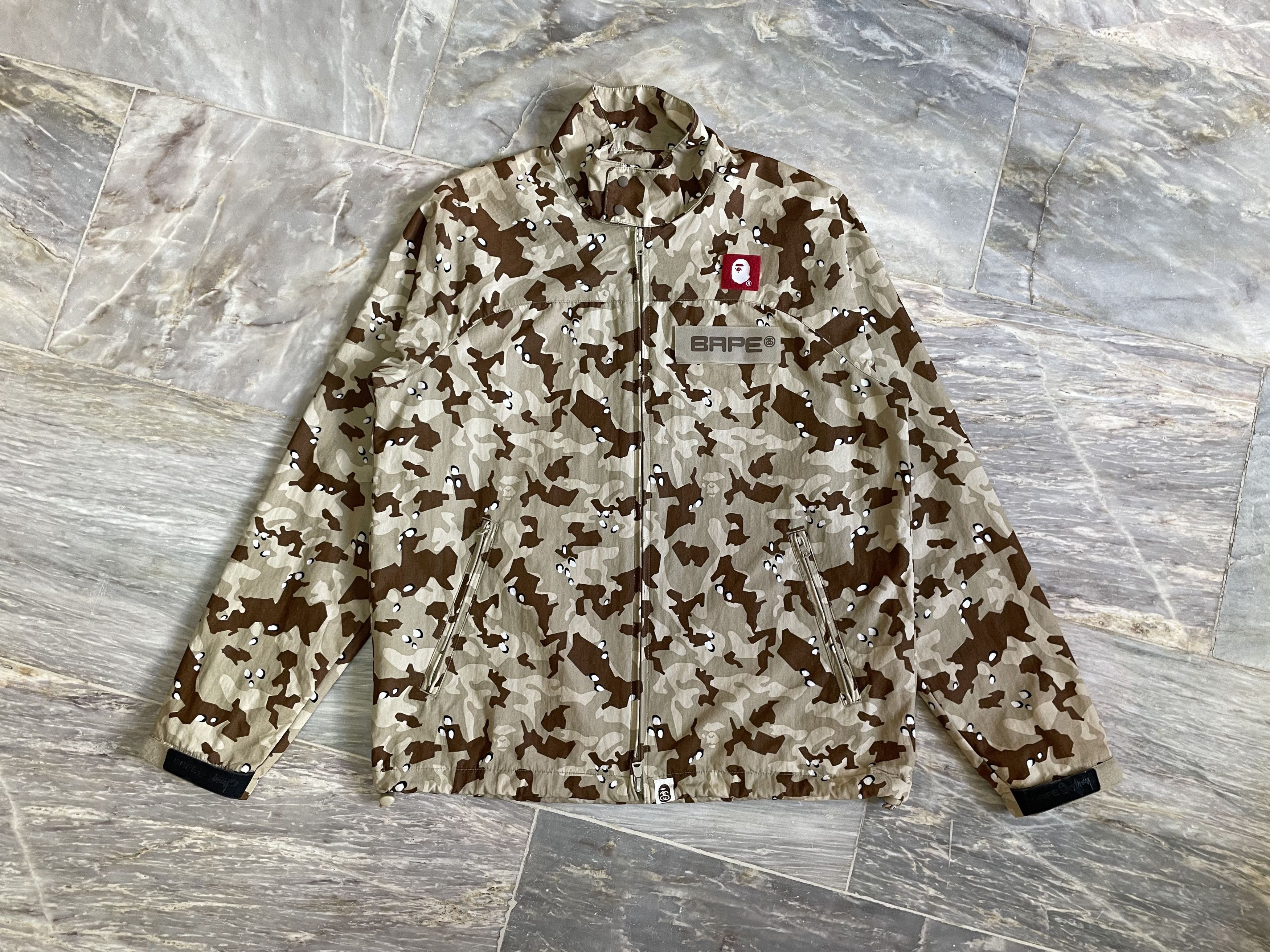 Futura × Stussy Stussy x Futura Rain Shell Camo Jacket | Grailed