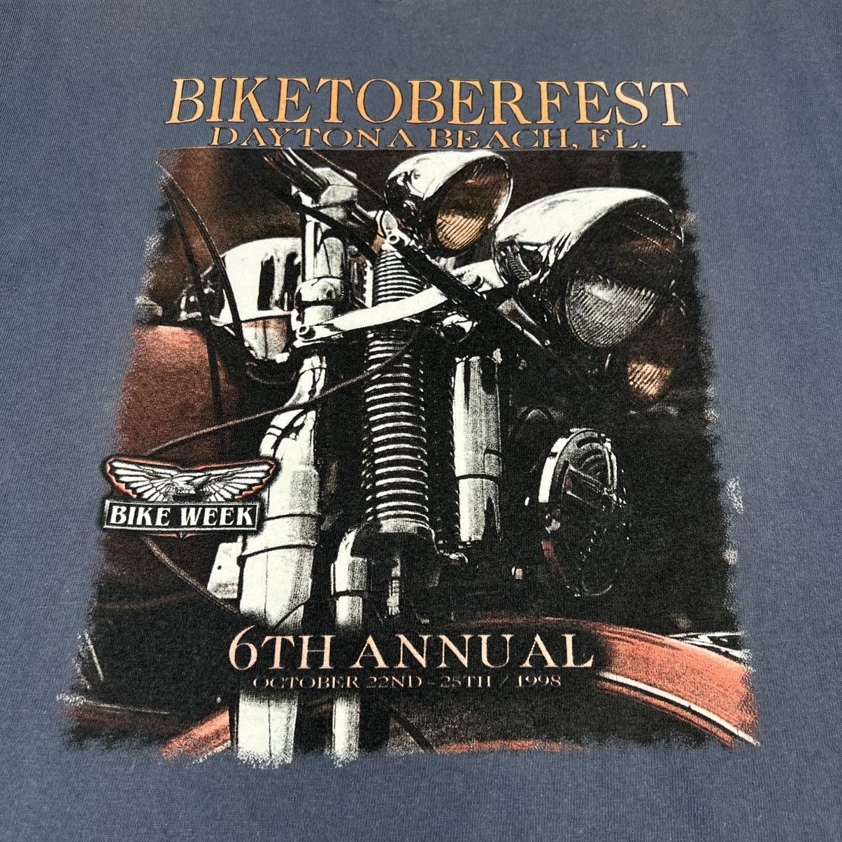 Harley Davidson Vintage 1998 Biketoberfest Harley Single Stitch Faded Tshirt Size US L / EU 52-54 / 3 - 7 Thumbnail