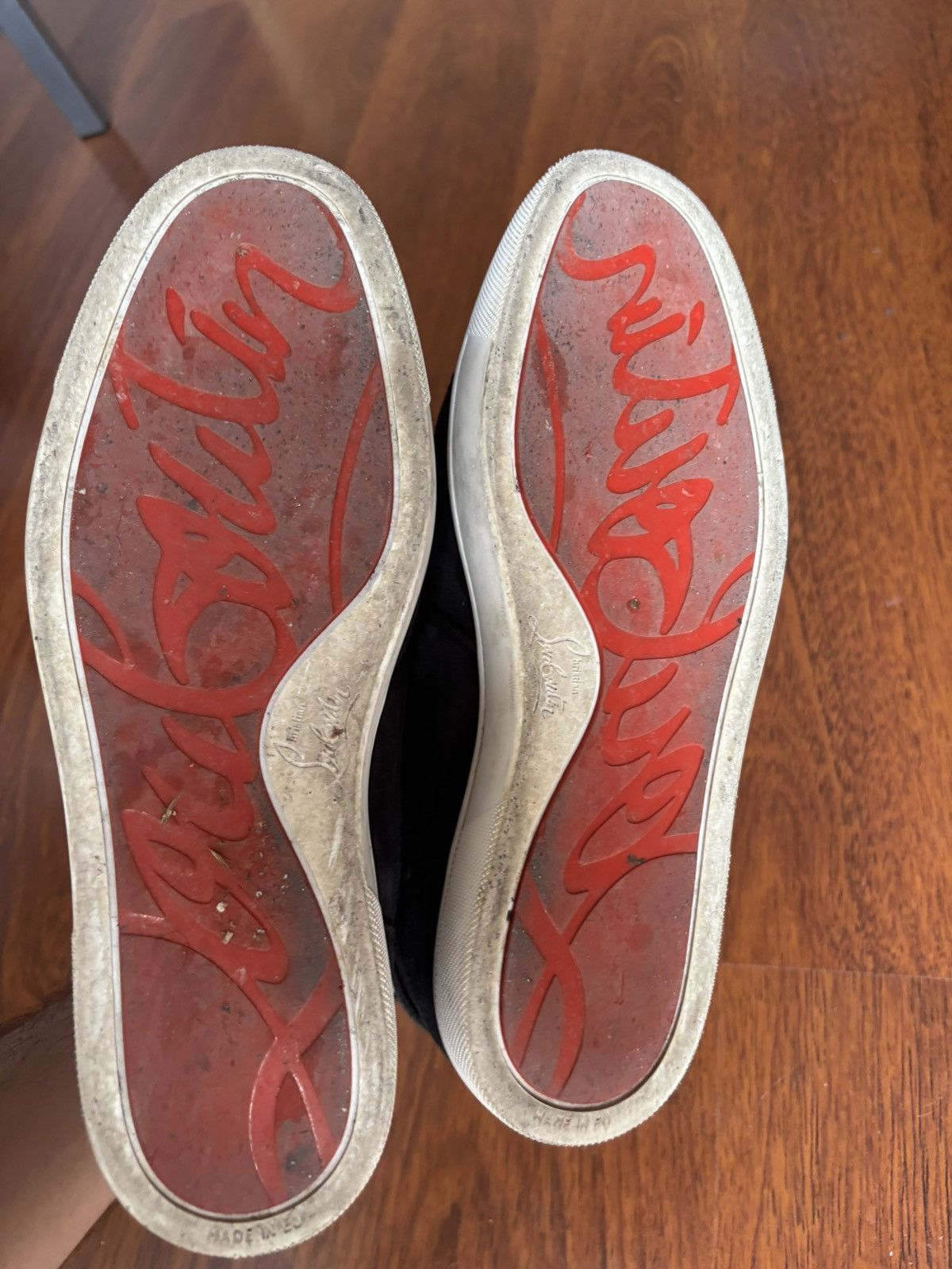 Christian Louboutin Christian Louboutin suede strap hi top sneakers Size US 8 / EU 41 - 8 Thumbnail