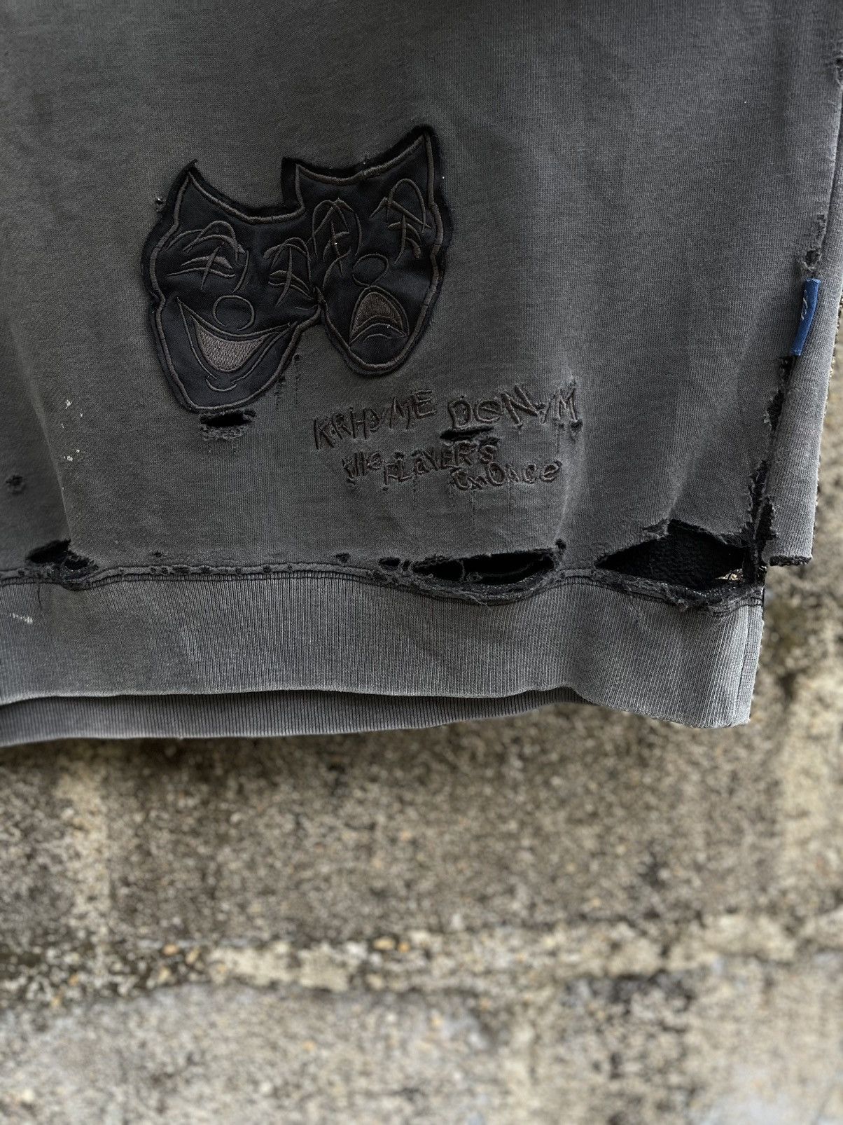 Vintage Vintage Krhyme Denim Distressed Faded Sweatshirt Size US XXL / EU 58 / 5 - 5 Thumbnail
