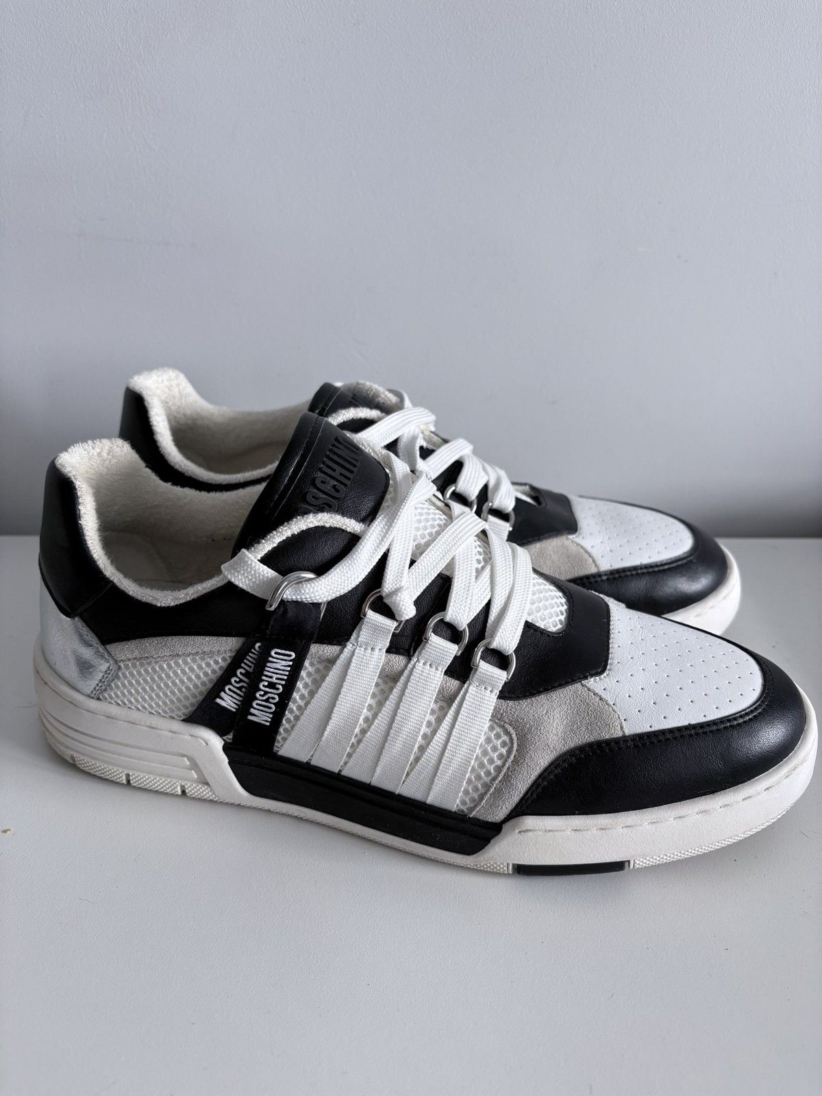 Moschino Moschino sneakers men's designer leather size 43 Size US 10 / EU 43 - 2 Thumbnail