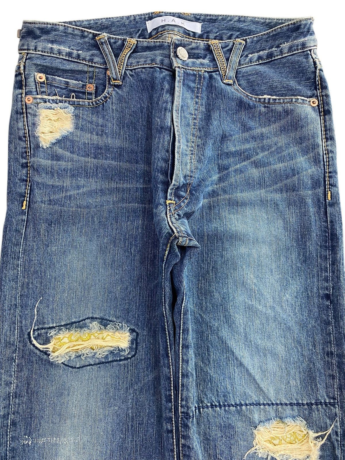Japanese Brand Japanese Brand Ripped Whiskered Style Straight Leg Jeans Size US 29 - 2 Thumbnail