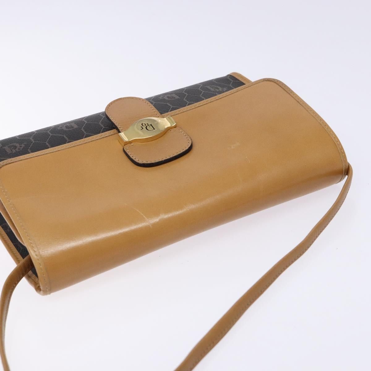 Dior DIOR Honeycomb Canvas Shoulder Bag Pvc Black Gold Size ONE SIZE - 6 Thumbnail