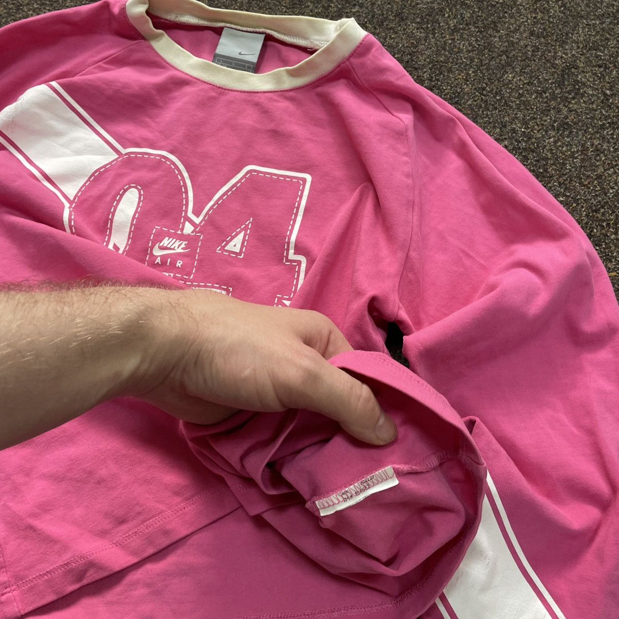 Vintage Vintage Y2K Pink Graphic Cropped Long Sleeve Tee Streetwear Size S / US 4 / IT 40 - 5 Thumbnail