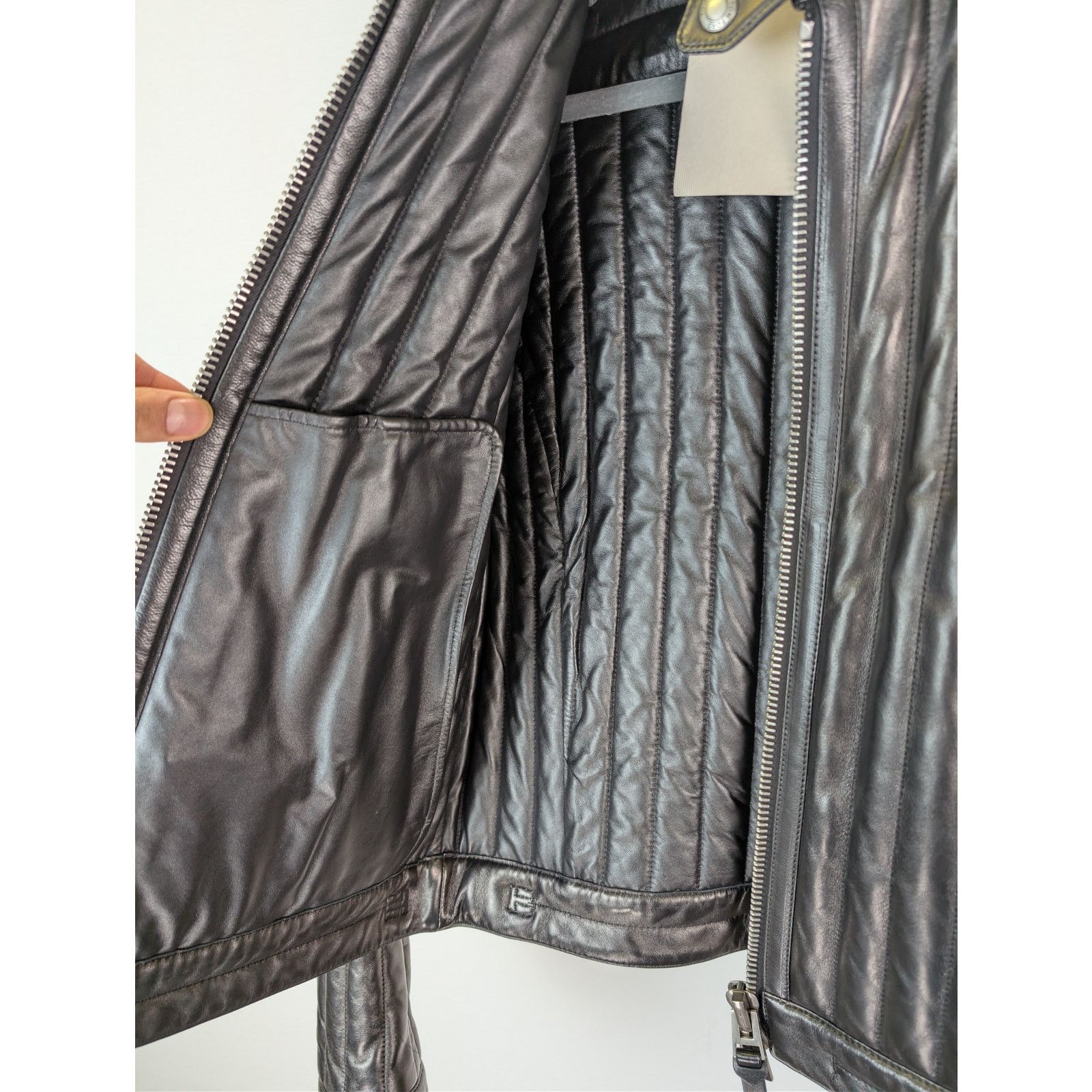 Tom Ford o1rshd1 Leather Wear Biker Jacket in Black Size US M / EU 48-50 / 2 - 9 Thumbnail