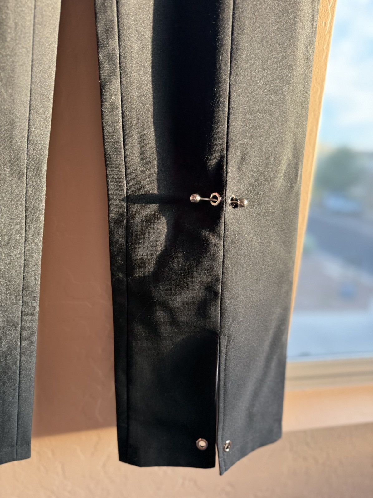 Other Avant-Garde Black Trousers w/ Silver Cuffed Hem Detail Size US 28 / EU 44 - 4 Thumbnail