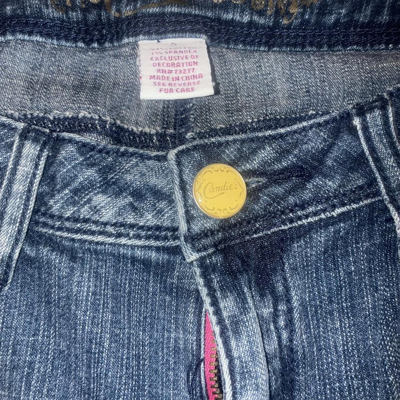 Other Vintage Candie's straight leg jeans with studded detailing Size 22" - 4 Thumbnail