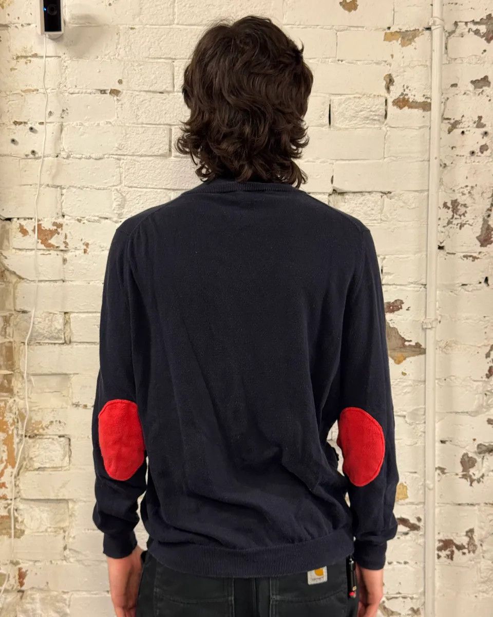 Pierre Balmain Pierre Balmain Navy & Orange Contrast Stitch Cardigan Size US S / EU 44-46 / 1 - 3 Thumbnail