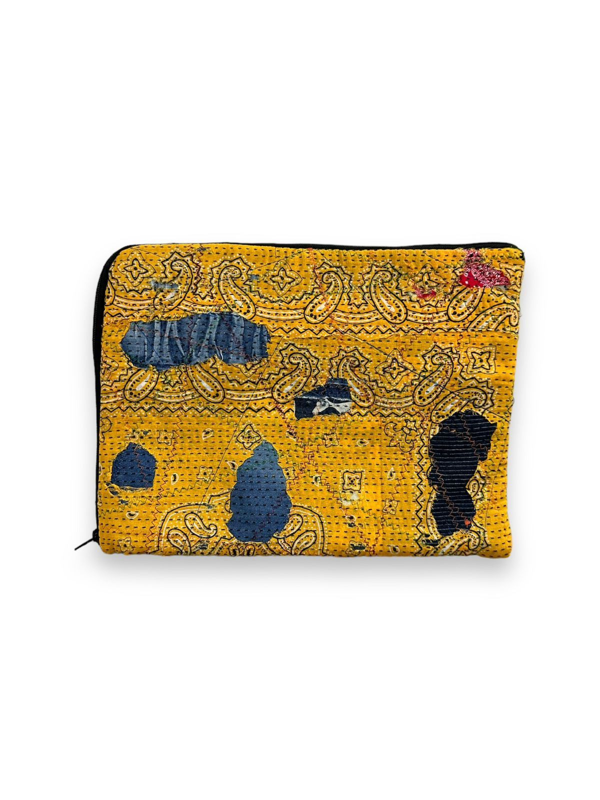 Other Custom Made Distressed Denim Paisley Patchwork boro Clutch Size ONE SIZE - 2 Thumbnail