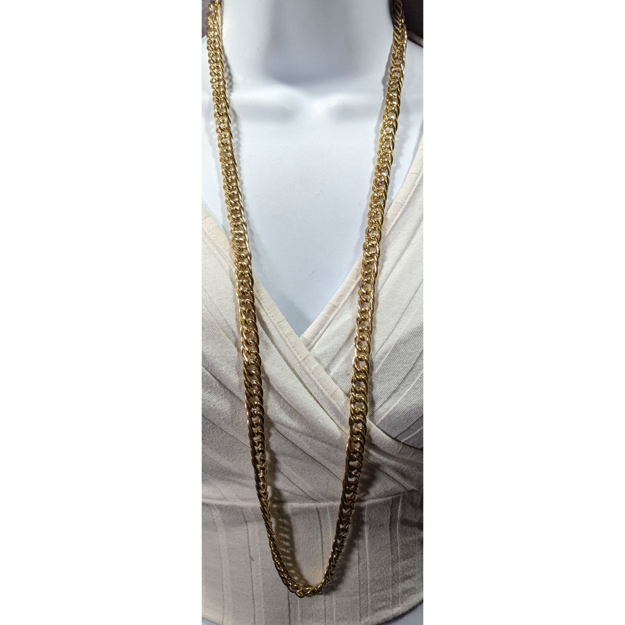 Other Classic Lightweight Bright Gold Tone Chain Necklace Size ONE SIZE - 2 Thumbnail
