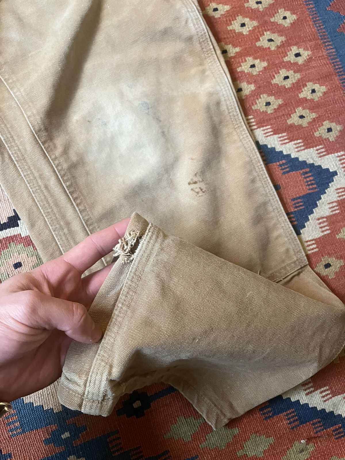 Carhartt Vintage brown carhartt double knee faded and distressed Size US 36 / EU 52 - 6 Thumbnail