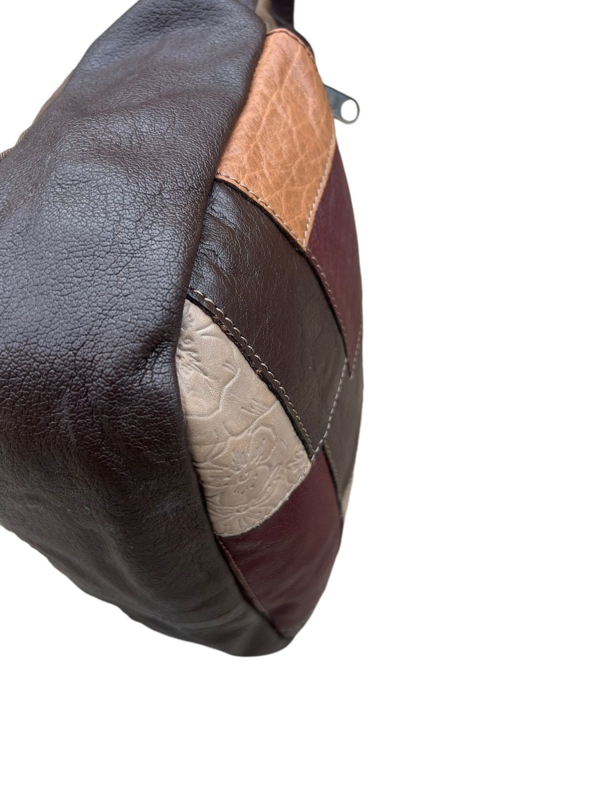 Japanese Brand Vintage Ibiza Japan Patina Patchwork Leather Bag Size ONE SIZE - 16 Thumbnail