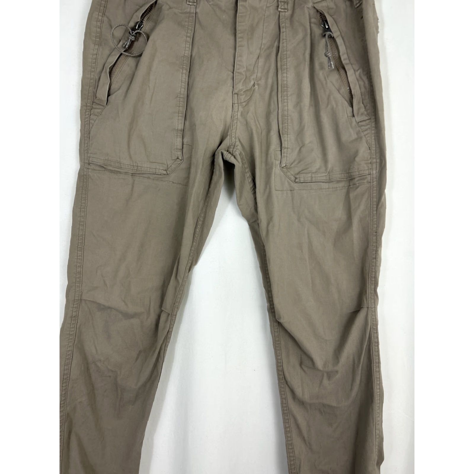 Abercrombie & Fitch Abercrombie & Fitch Pants Slim Straight 32x29 Beige Zipper Pockets Ankle Men Size US 32 / EU 48 - 5 Thumbnail