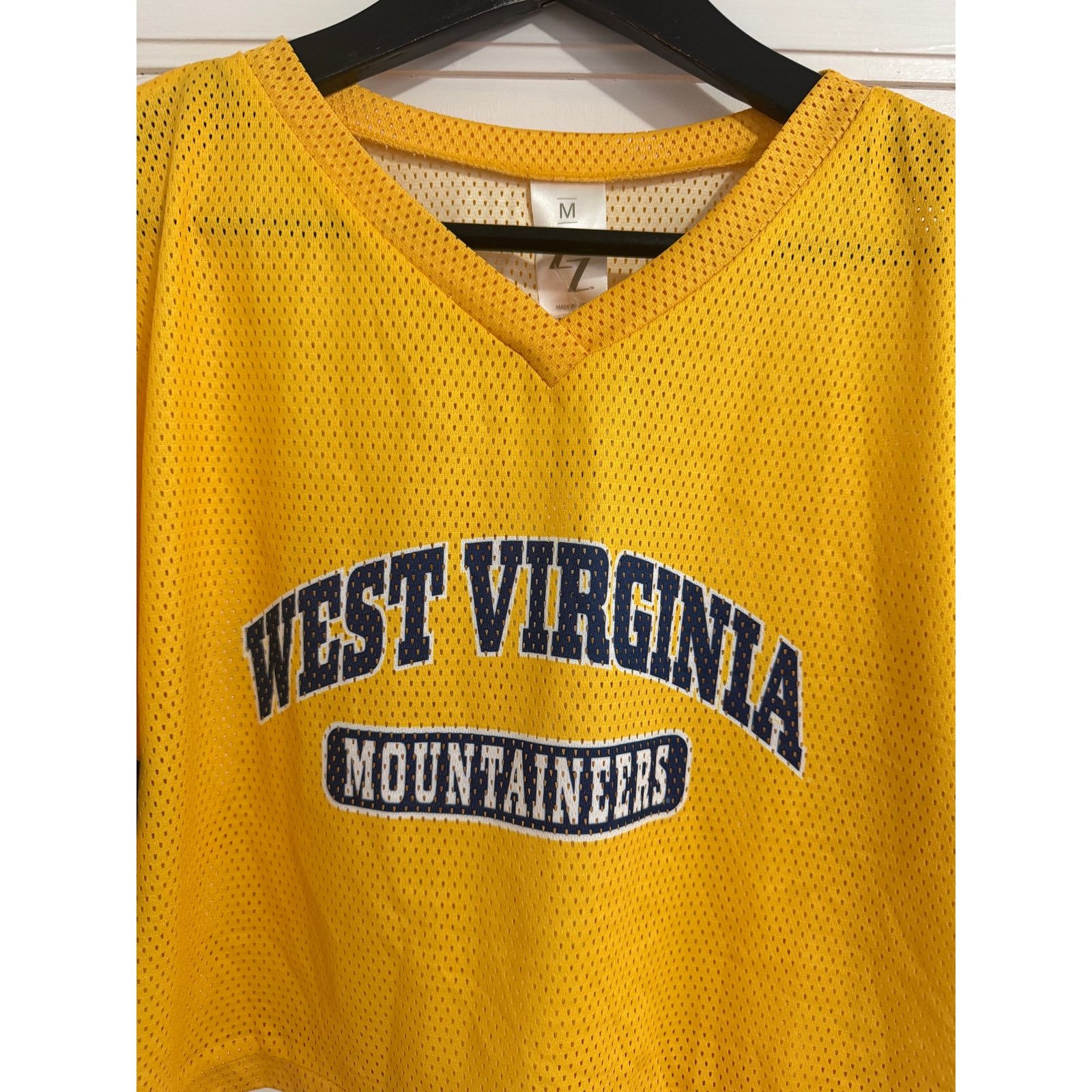 NCAA NWT West Virginia Mountaineers Cropped Jersey Women's Size M Size M / US 6-8 / IT 42-44 - 2 Thumbnail