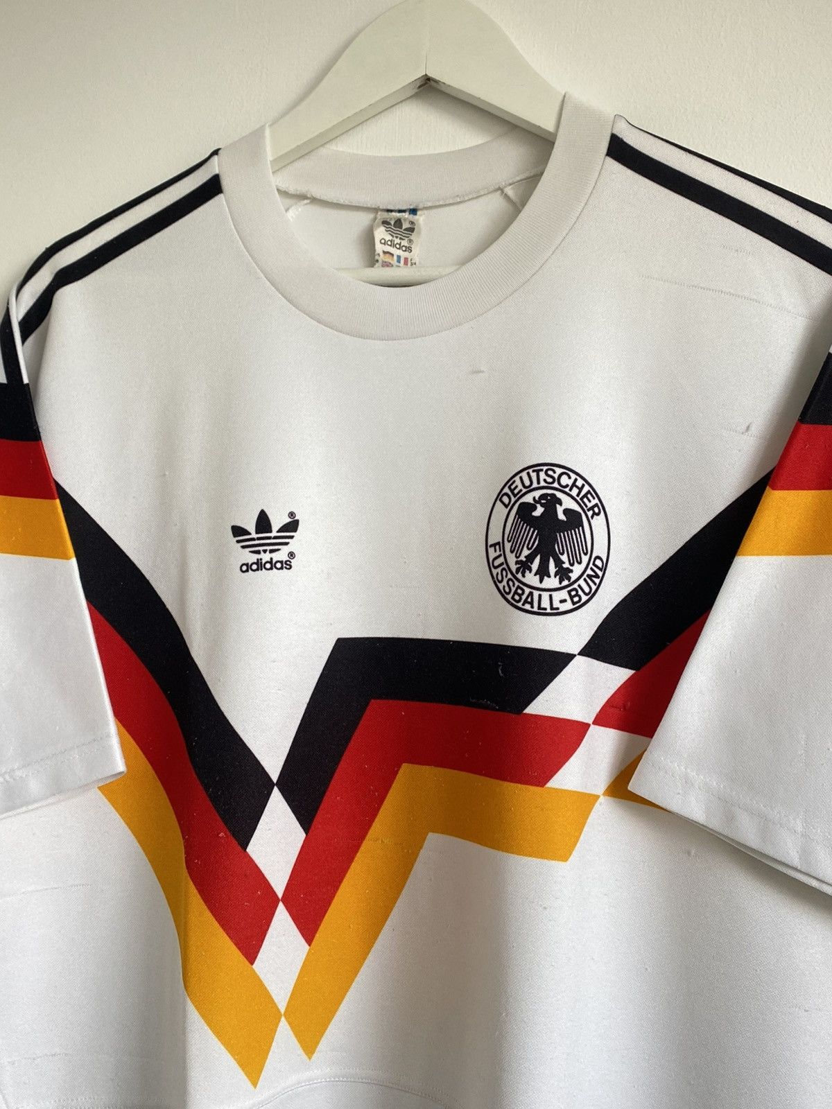 Adidas Vintage 1980s Adidas Germany Football Shirt Soccer Jersey Size US M / EU 48-50 / 2 - 5 Thumbnail