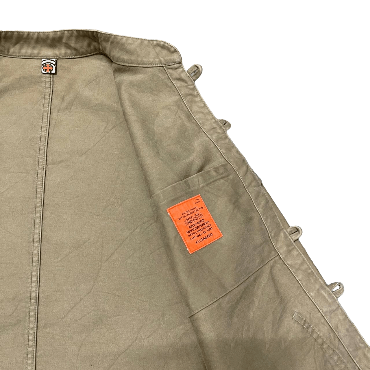 Japanese Brand Vintage Gowest Yellow Division Collarless Jacket Size US S / EU 44-46 / 1 - 8 Thumbnail