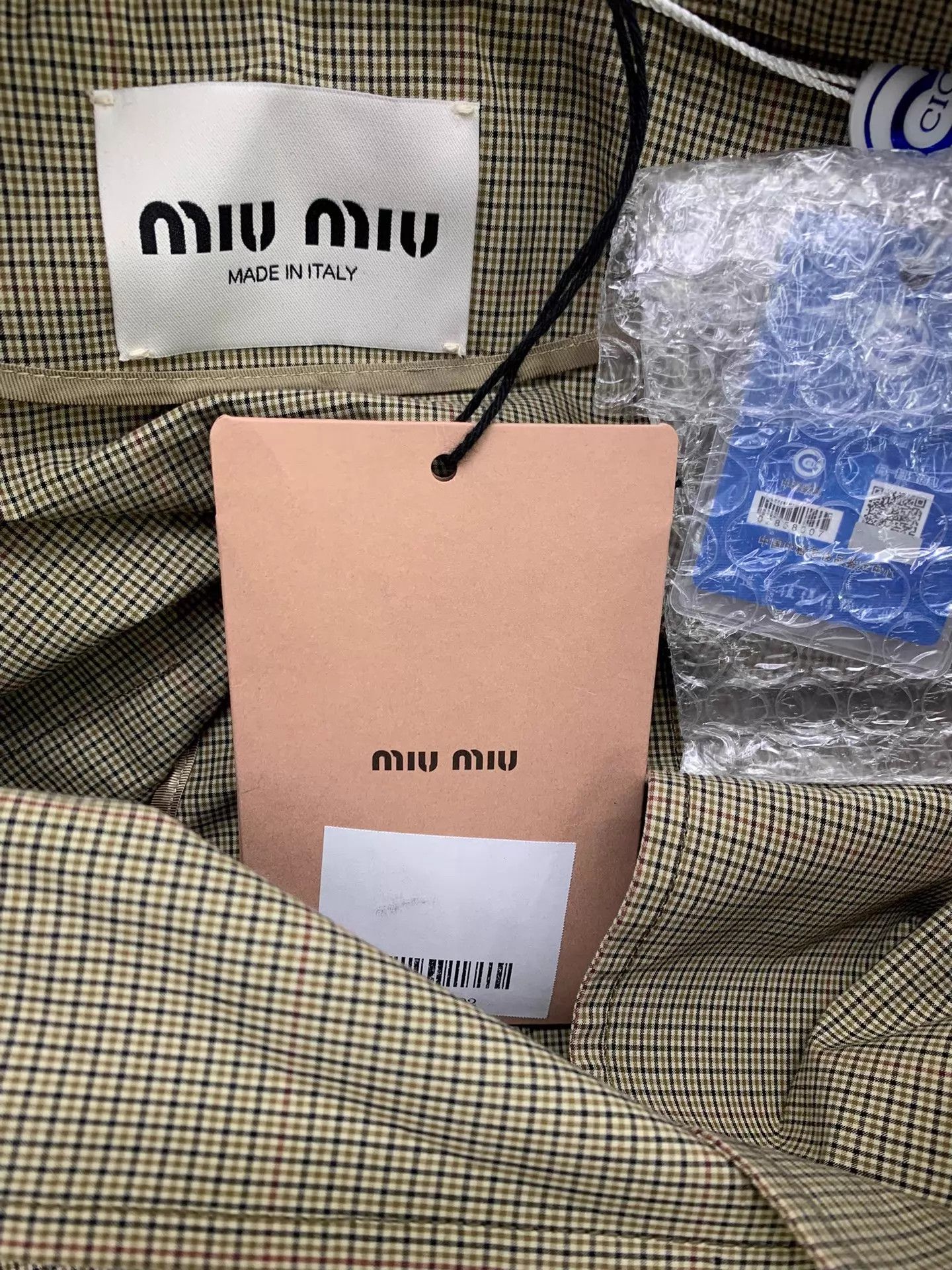 Miu Miu MIU MIU check stand collar oversized unisex 38 coat Size XS / US 0-2 / IT 36-38 - 4 Thumbnail