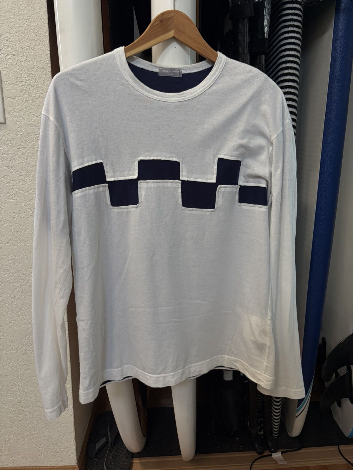 Comme des Garcons Homme AW02 Layered Longsleeve Reversible T Shirt Size US M / EU 48-50 / 2 - 7 Thumbnail