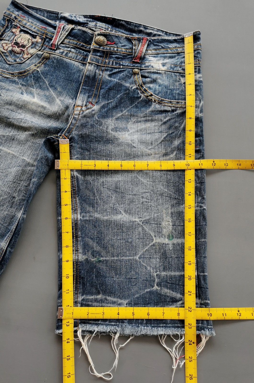 Japanese Brand Skull The World Freedom Whiskers Fades Short Jeans Size US 34 / EU 50 - 12 Thumbnail