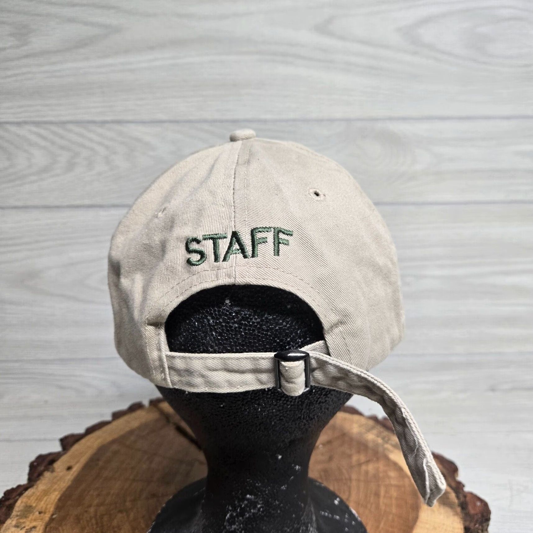 Vintage VINTAGE Wood Badge Hat Ball Cap Embroidered Adjustable Beige Men Adult One Size Ball Style Wood Badge Theme Mens Hat Size ONE SIZE - 3 Thumbnail