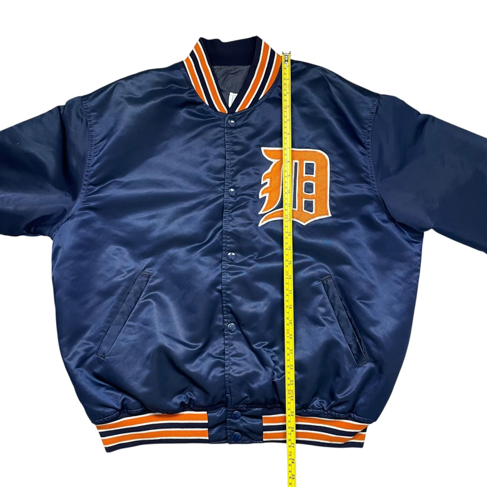 MLB VTG 90s DETROIT TIGERS STARTER SATIN BOMBER JACKET XL Size US XL / EU 56 / 4 - 9 Thumbnail