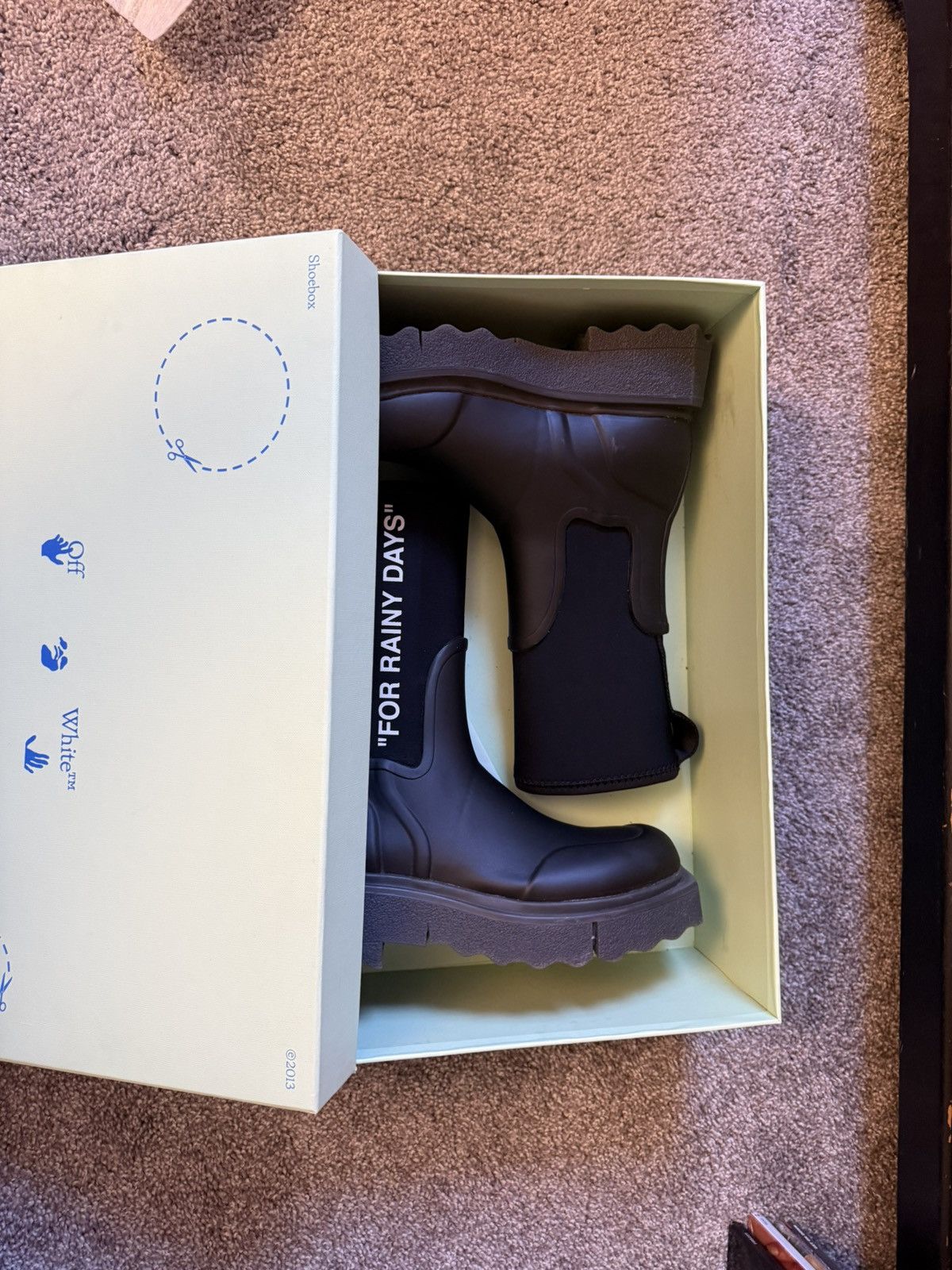 Off-White Rubber Rain Boots Size US 6 / IT 36 - 1 Thumbnail