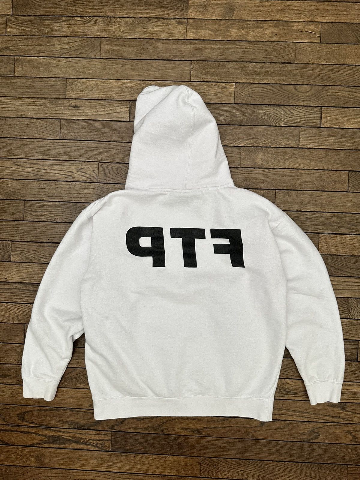Fuck The Population RARE Fuck The Population Reverse Logo Hoodie White FW18 2018 Size US L / EU 52-54 / 3 - 1 Thumbnail