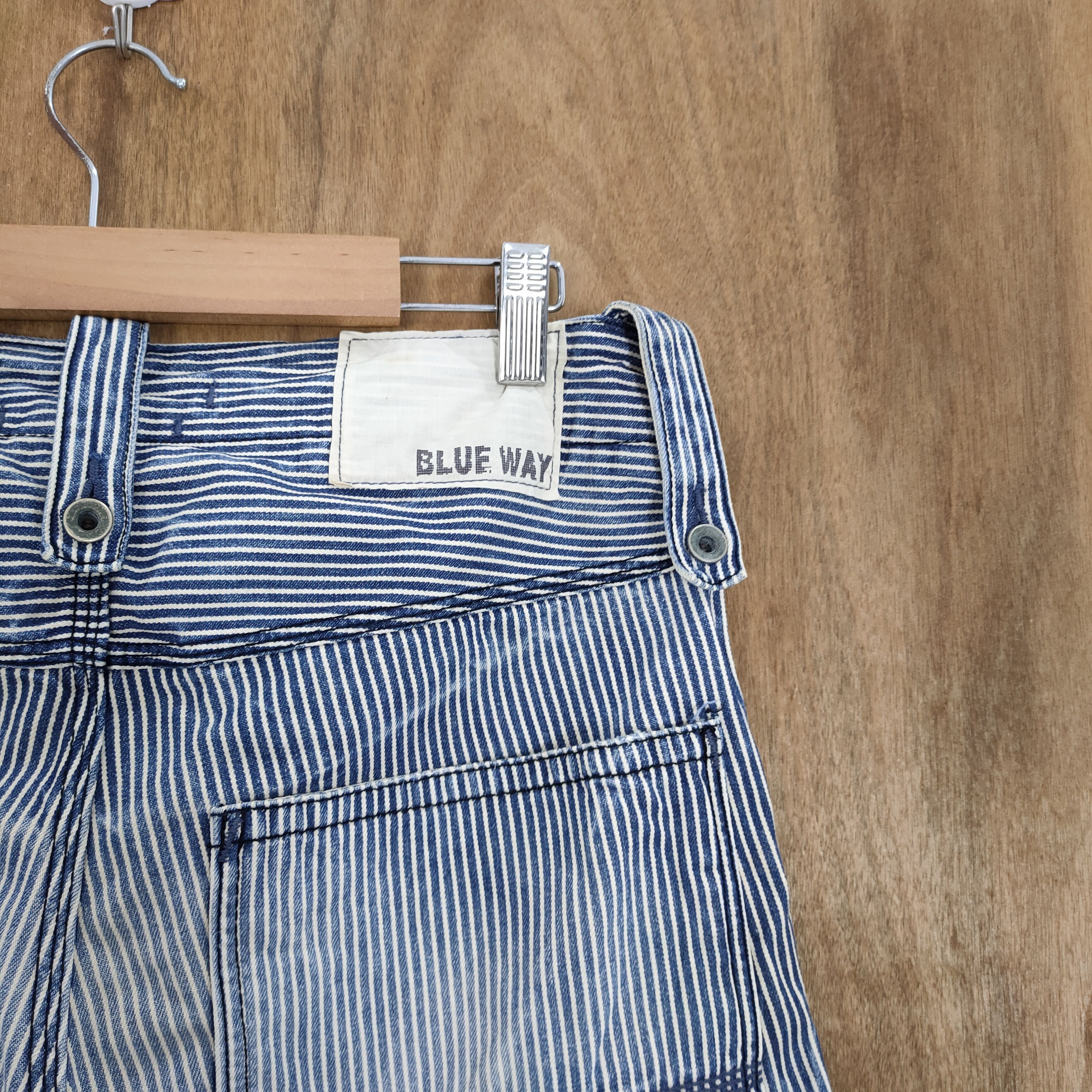 Solid and Striped VINTAGE MADE IN NIPPON FADED HICKORY STRIPE BUSH PANTS Size US 30 / EU 46 - 12 Thumbnail
