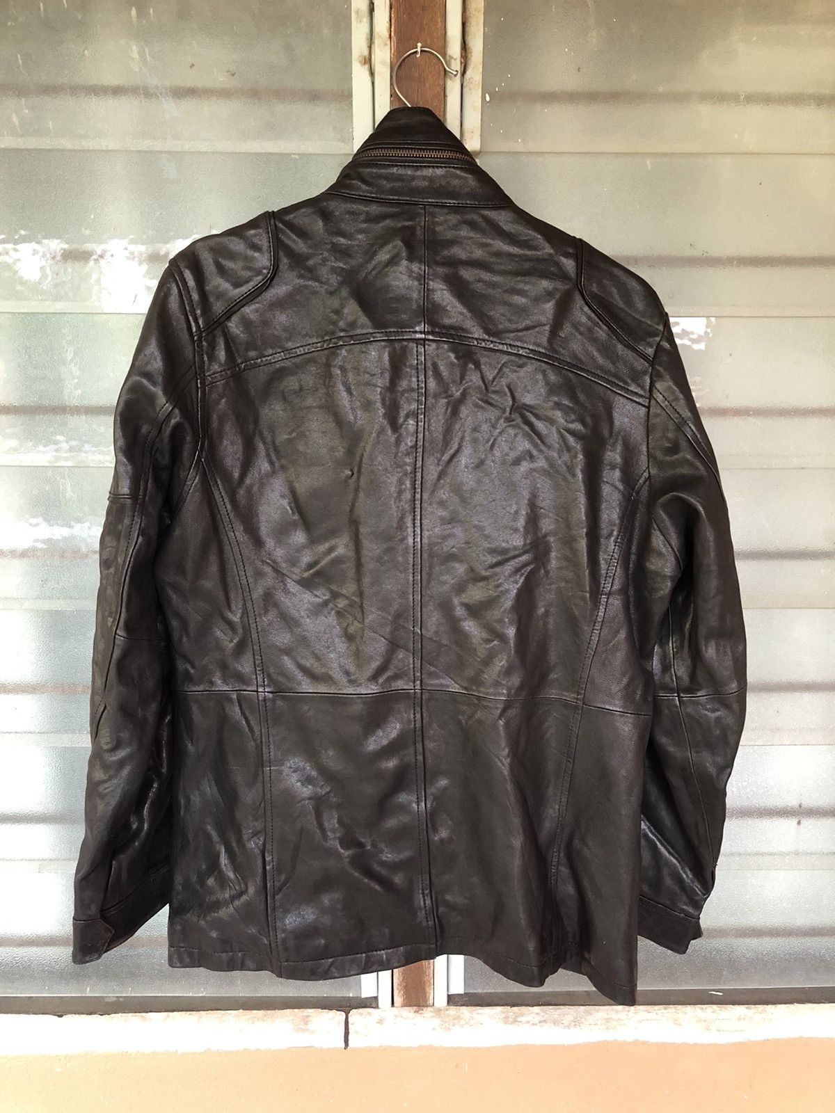 If Six Was Nine × Japanese Brand × Le Grande Bleu (L.G.B.) Rattle Trap Biker Sheepskin Leather Jacket Size US M / EU 48-50 / 2 - 8 Thumbnail