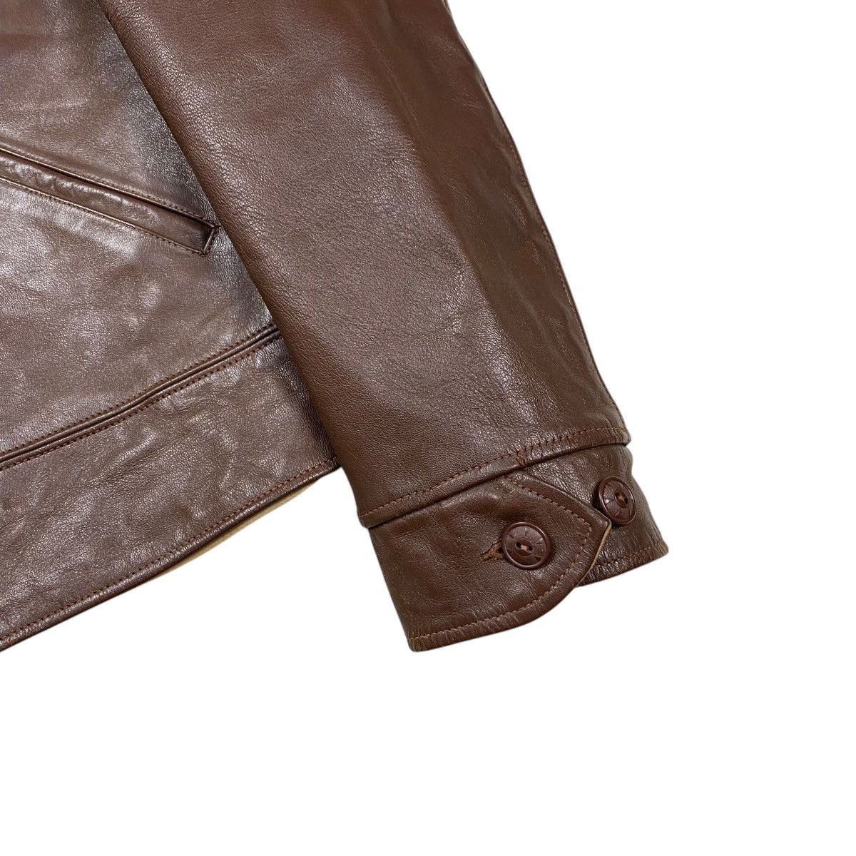 The Real McCoy's Rare Vintage 30s Joe McCoy Horeside Leather Sports Jacket Size US L / EU 52-54 / 3 - 4 Thumbnail