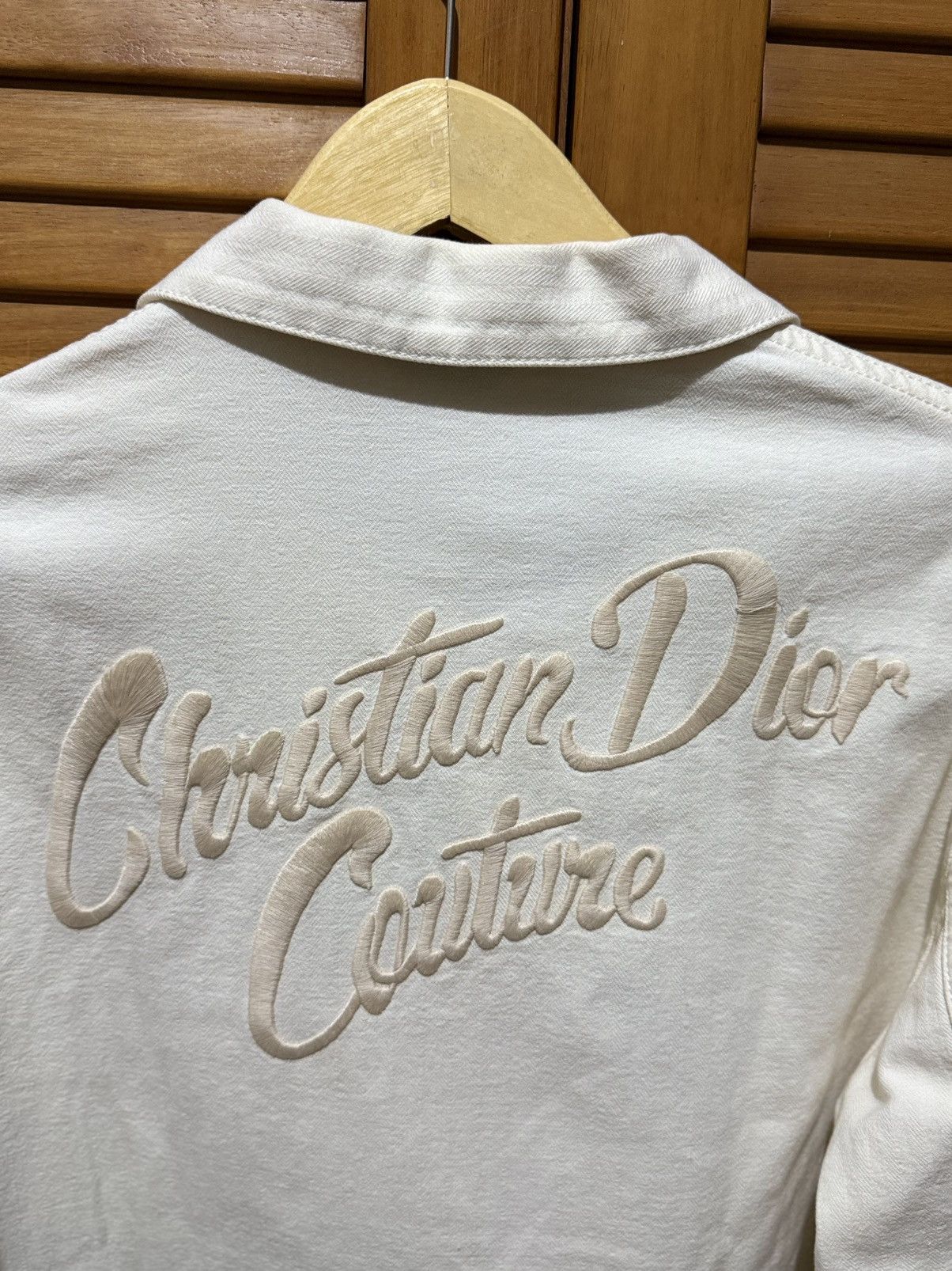 Dior Dior Denim Herringbone Motif Coach Jacket Beige Size US M / EU 48-50 / 2 - 5 Thumbnail