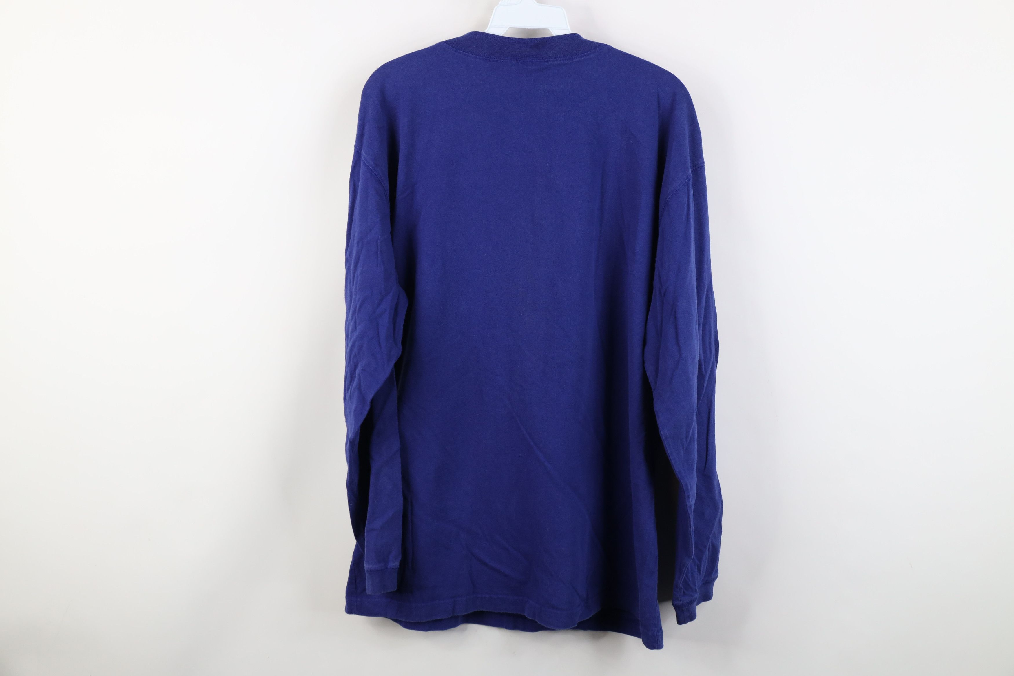 Disney Vintage 90s Disney Long Sleeve Henley T-Shirt Blue Cotton Size US L / EU 52-54 / 3 - 11 Thumbnail